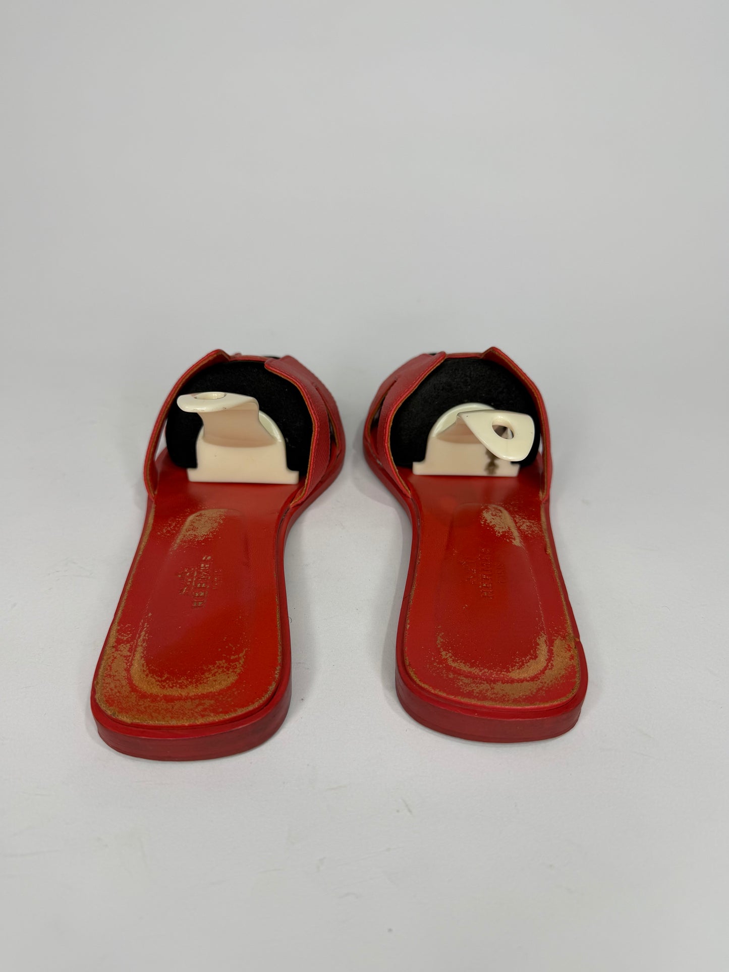 HERMES Oran Box Calfskin Oran Sandals 38 EU/ 8 US / 5 UK