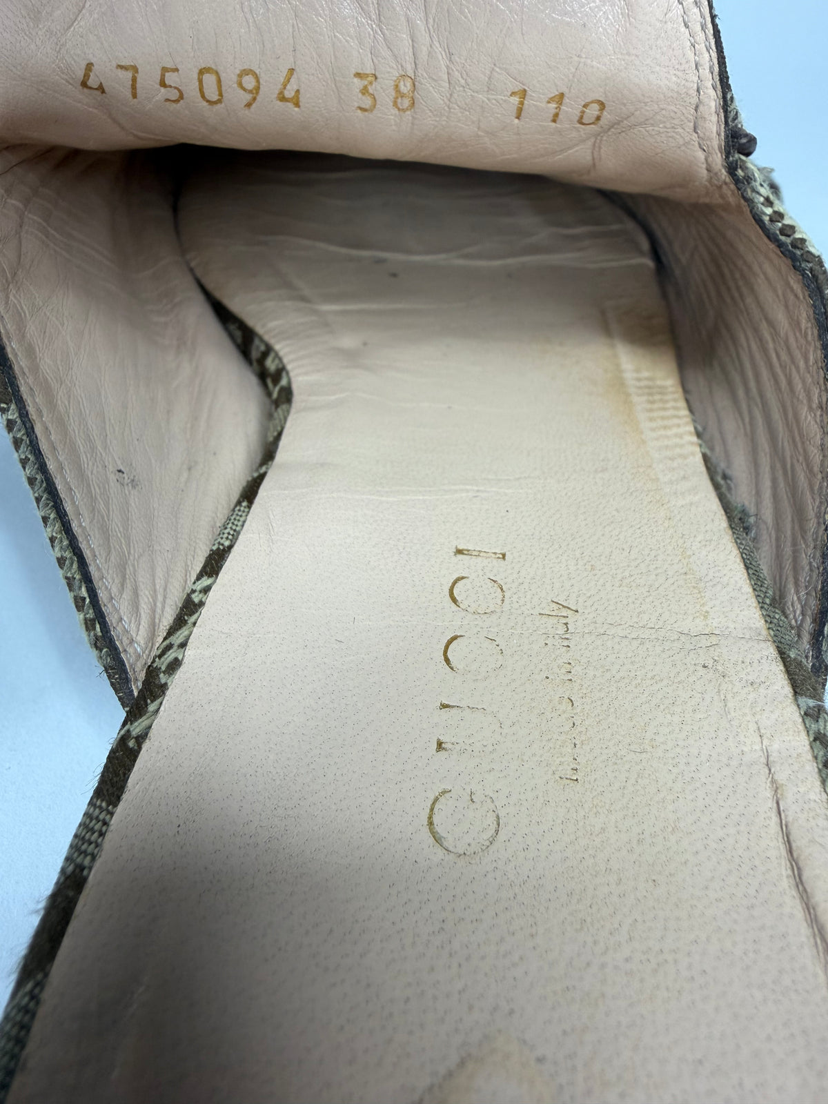 Gucci Beige/Brown GG Canvas Princetown Flat Mules Size 38 EU/ 8 US
