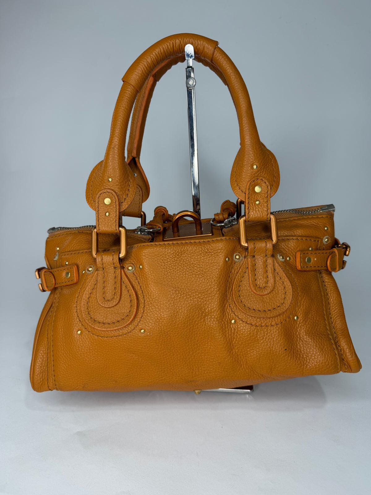 CHLOE
Calfskin Medium Paddington Satchel Tan