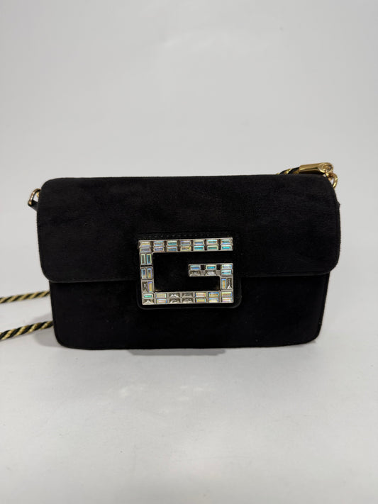 GUCCI
Black Velvet Broadway Small Crossbody Flap Bag