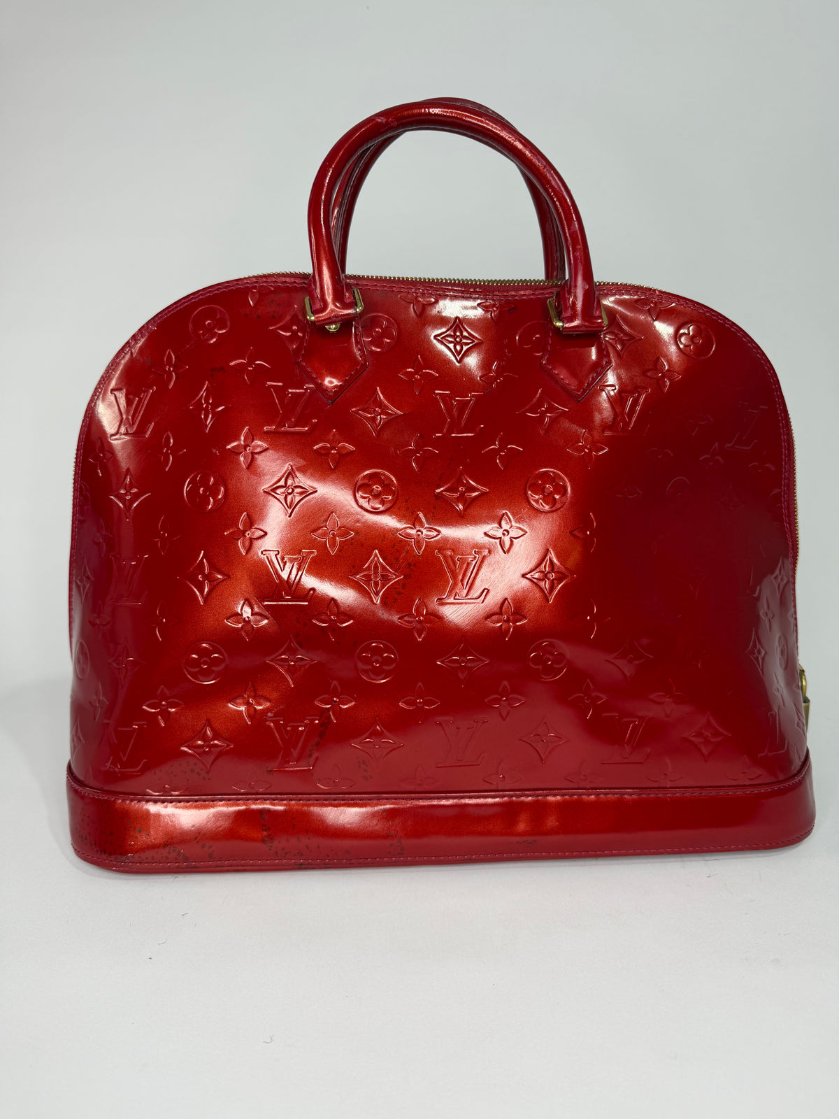 Louis Vuitton Pomme D’amour Monogram Vernis Alma GM Bag