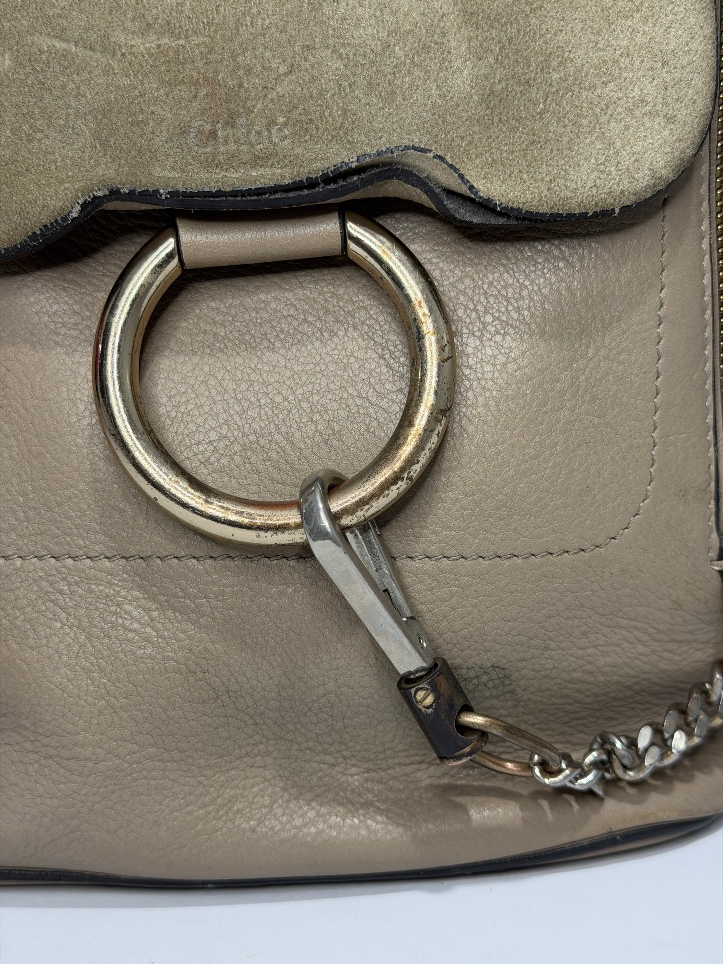 CHLOE Beige Leather/Suede Medium Faye Backpack (Copy)