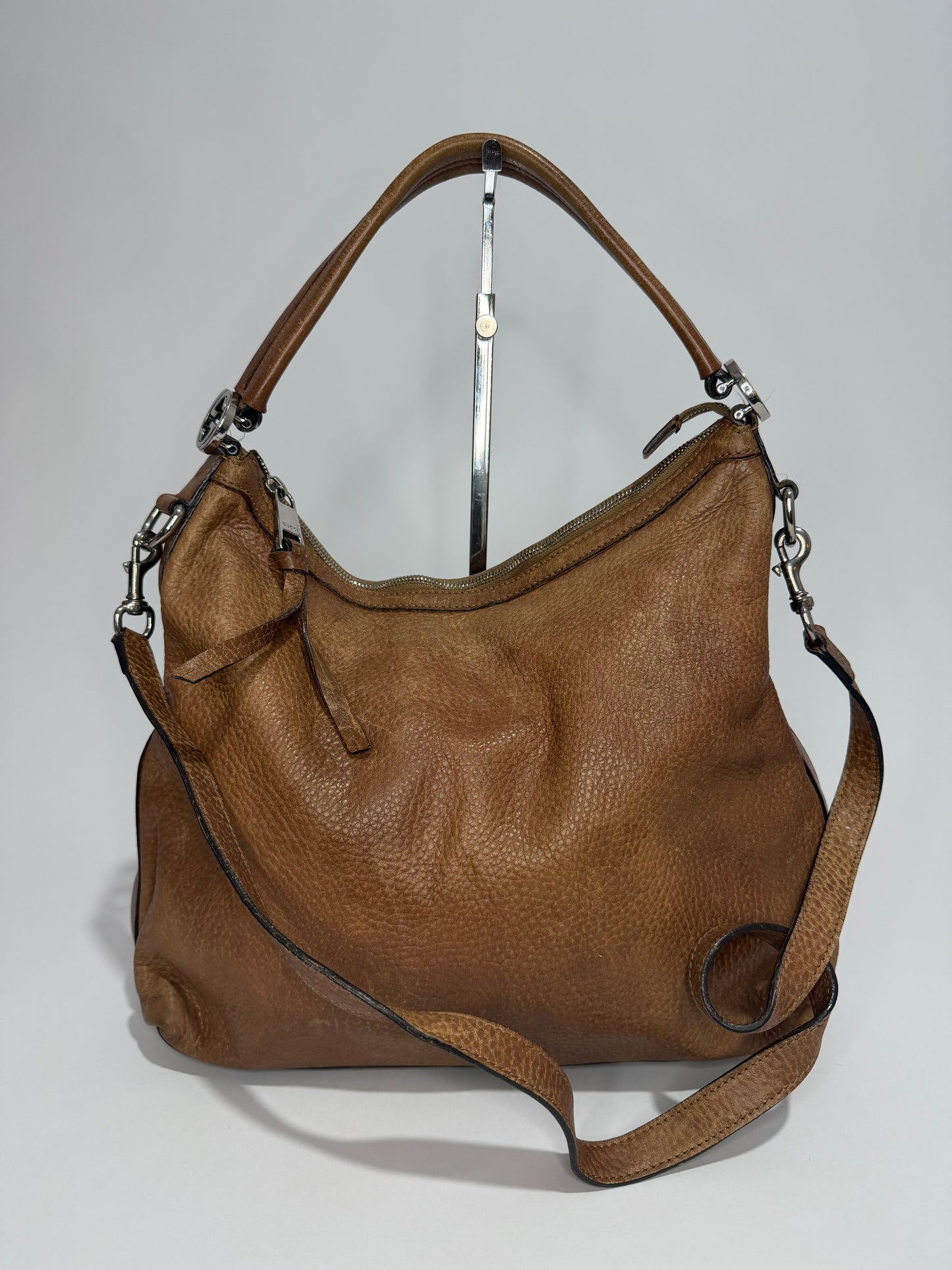 Gucci Brown Leather Miss GG Hobo