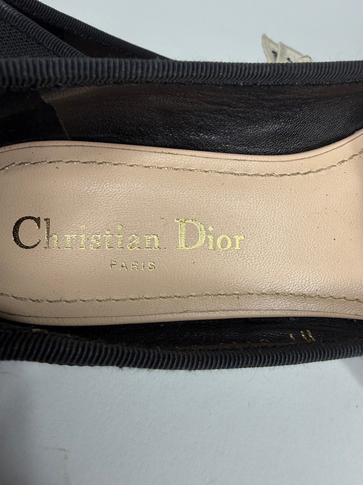 Dior Black Technical Fabric Miss J'Adior Ballerina Flats Size 34 EU