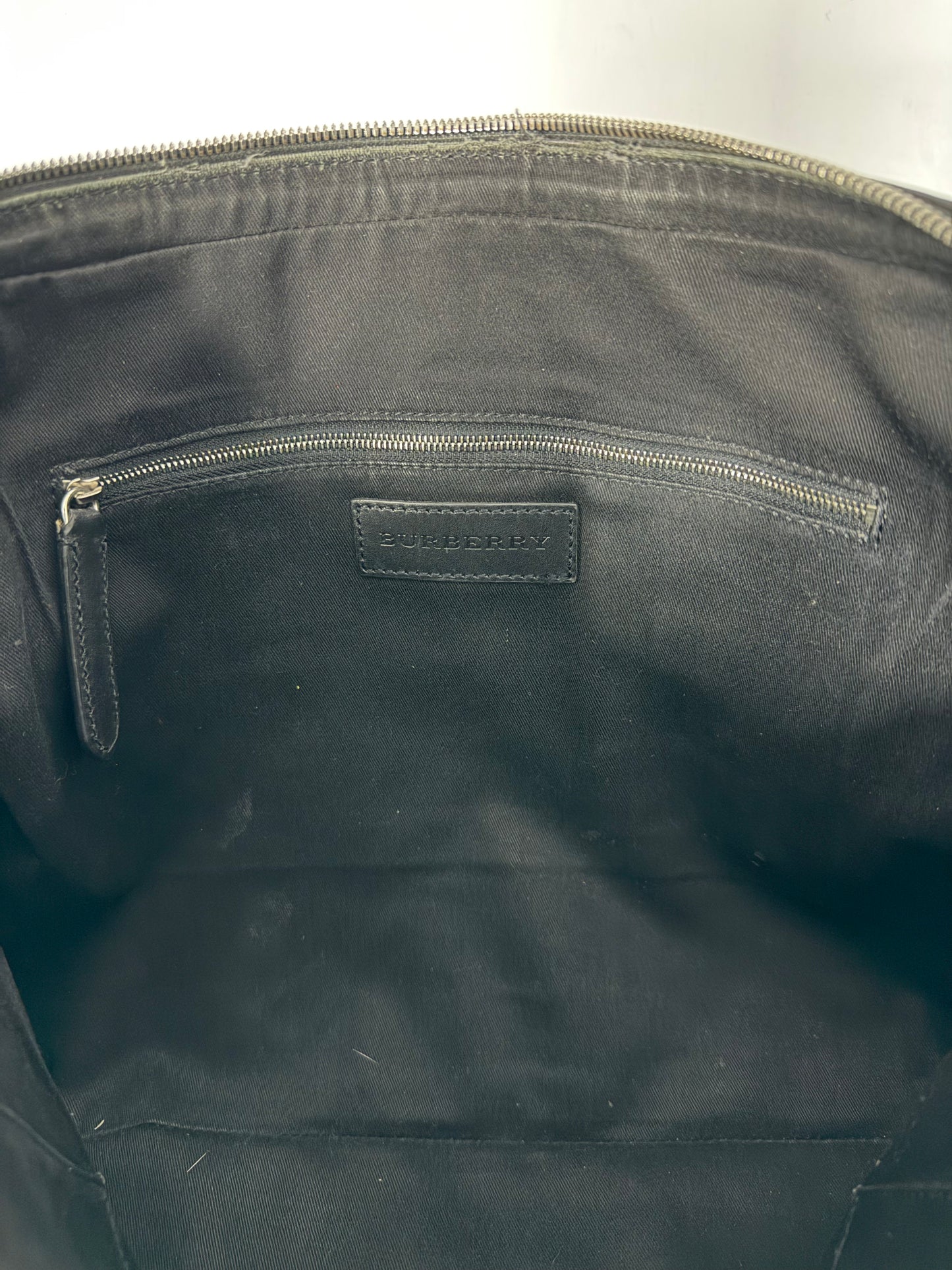 Burberry Smoked Check Coated Canvas and Leather The Barrow Briefcase Bag