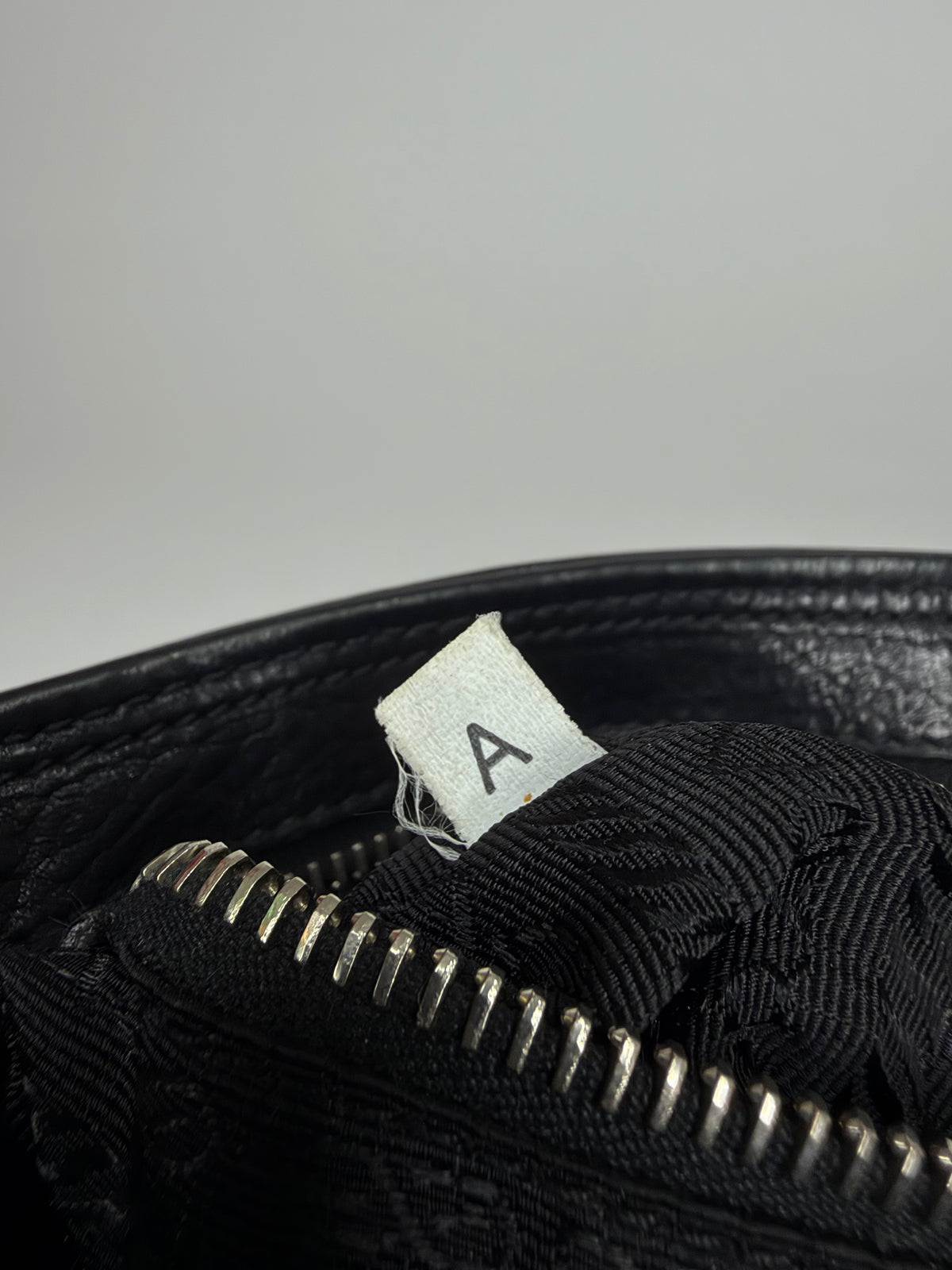 Prada Black Nylon and Leather Buckle Flap Baguette Bag