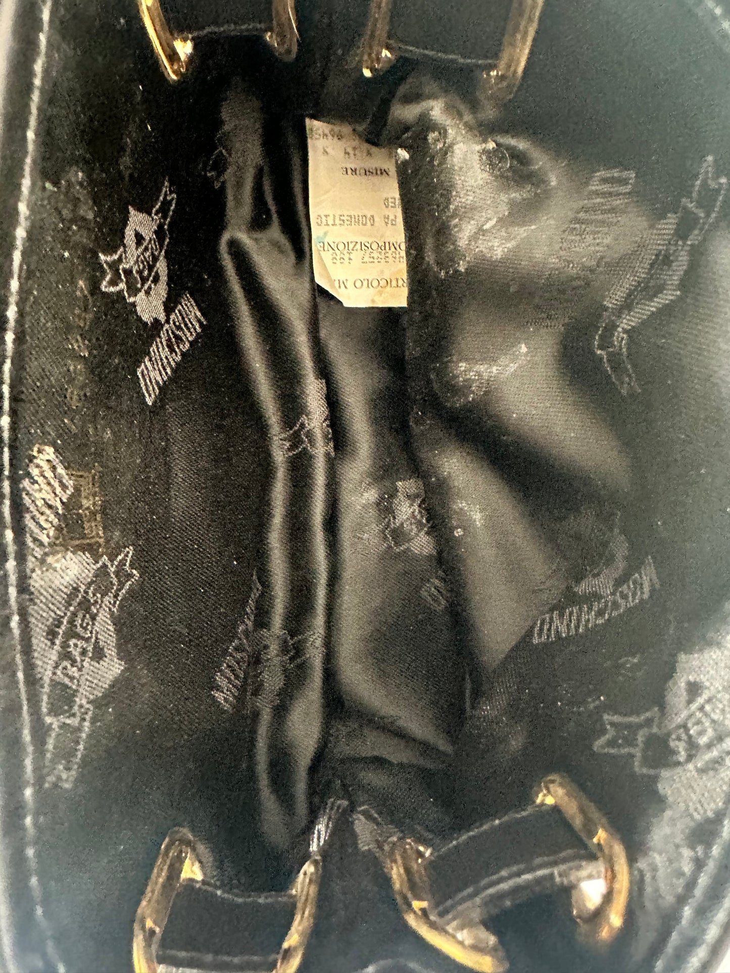 Vintage 1990's Moschino Brown Nylon & Leather Miniature Kelly Micro Bag