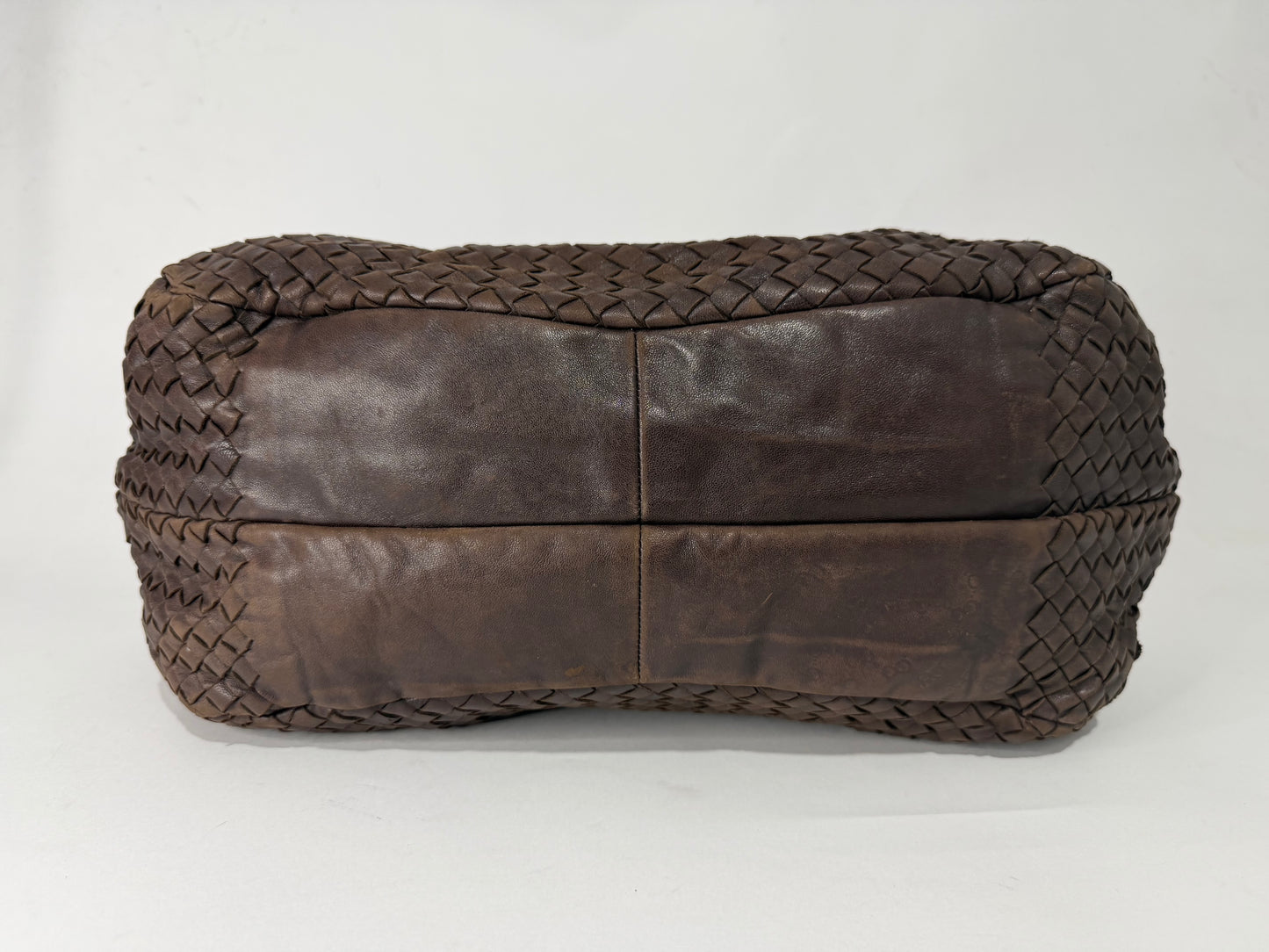 BOTTEGA VENETA Ebano Woven Leather Large Campana Bag