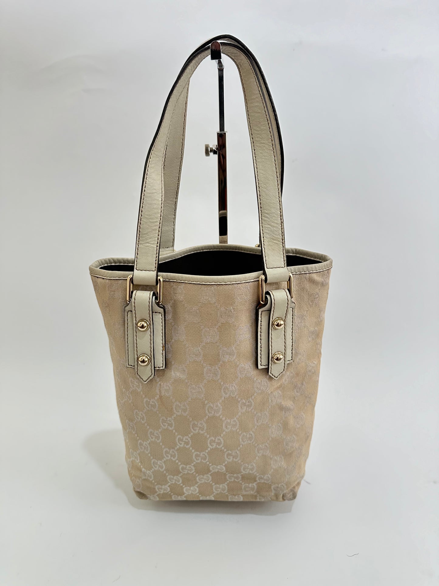 GUCCI White GG Canvas Mushrooms Tote Bag