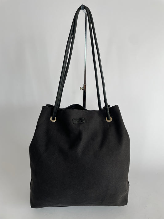 Gucci Black GG Canvas and Leather Gifford Tote