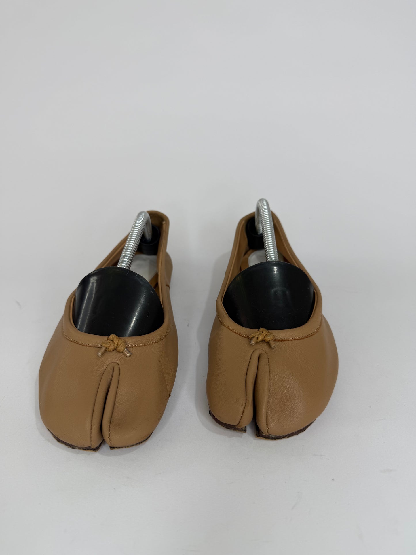 Maison Margiela Tabi Ballet Flats Brown Leather Split-Toe EU 36 / 6 US/ 3 UK