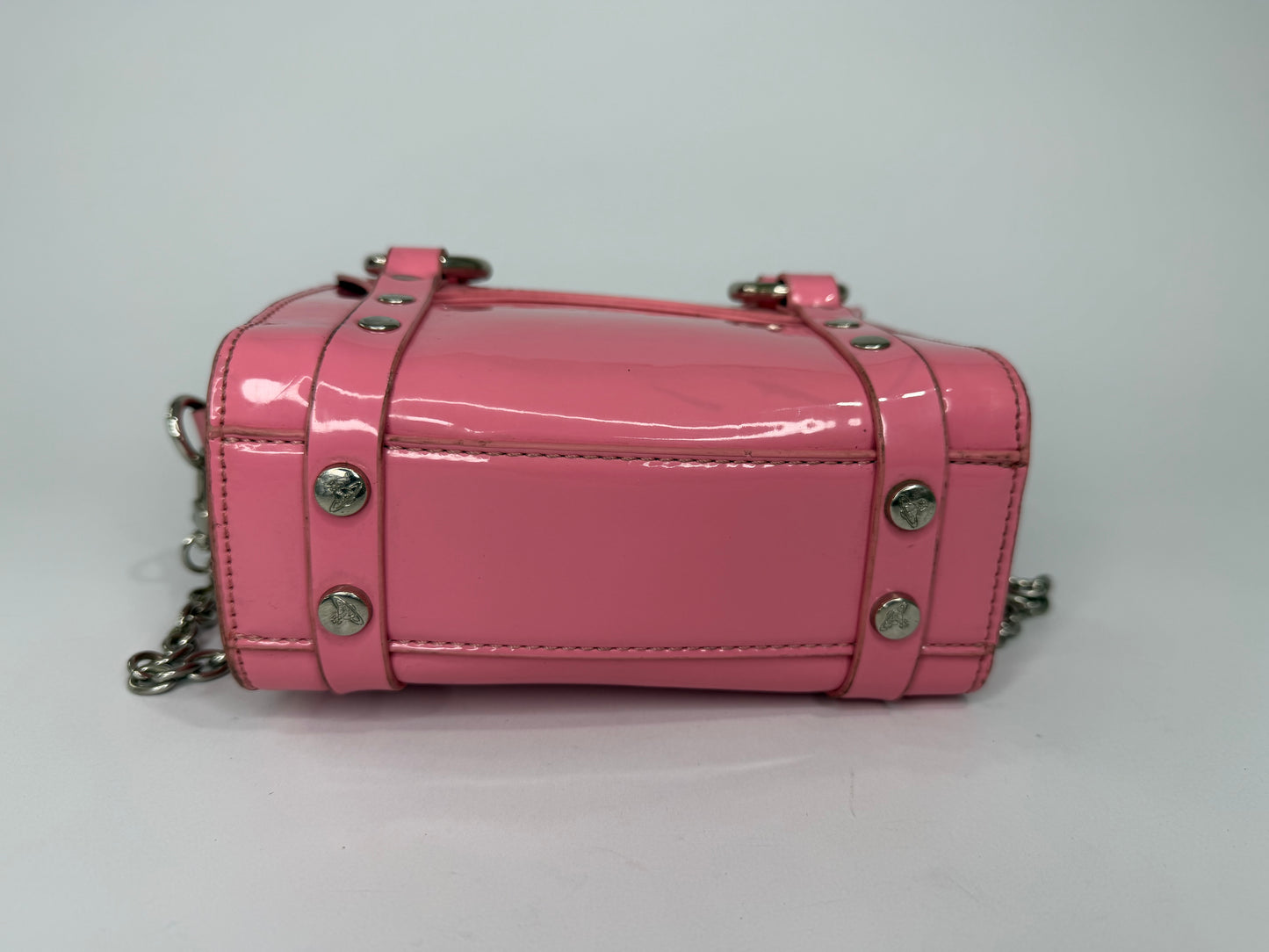 Vivienne Westwood Betty Mini Croc-Style Leather Handbag Pink