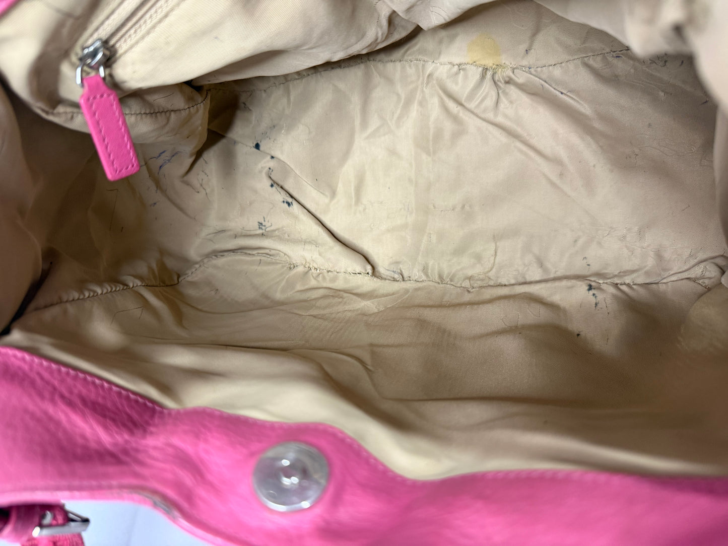 Dior Beige/Pink Oblique Canvas and Leather Street Chic Tote