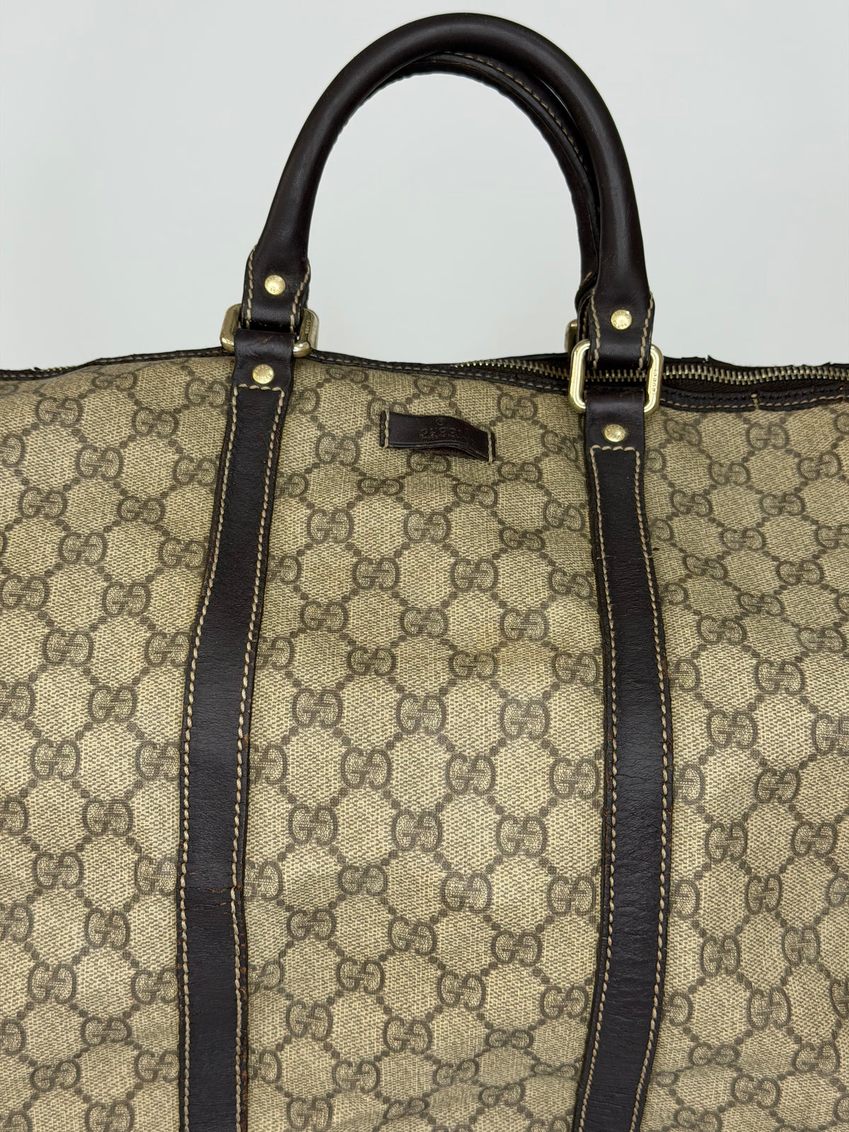 GUCCI
GG Plus Monogram Large Carry On Duffle Bag Brown