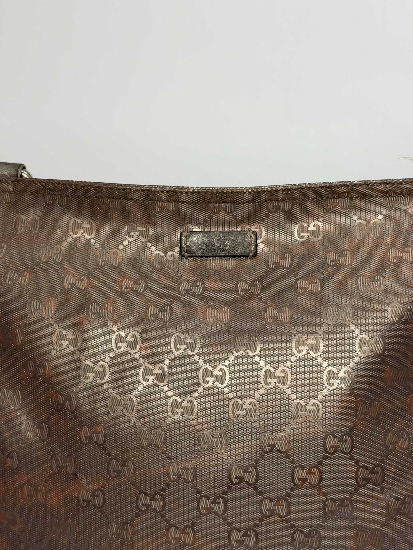 Gucci Metallic Purple GG Imprime Messenger