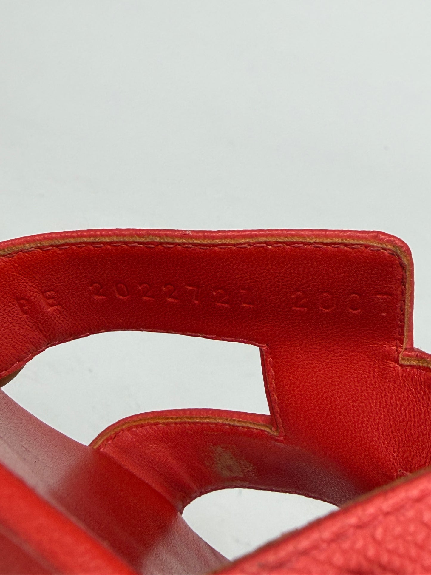 HERMES Oran Box Calfskin Oran Sandals 38 EU/ 8 US / 5 UK