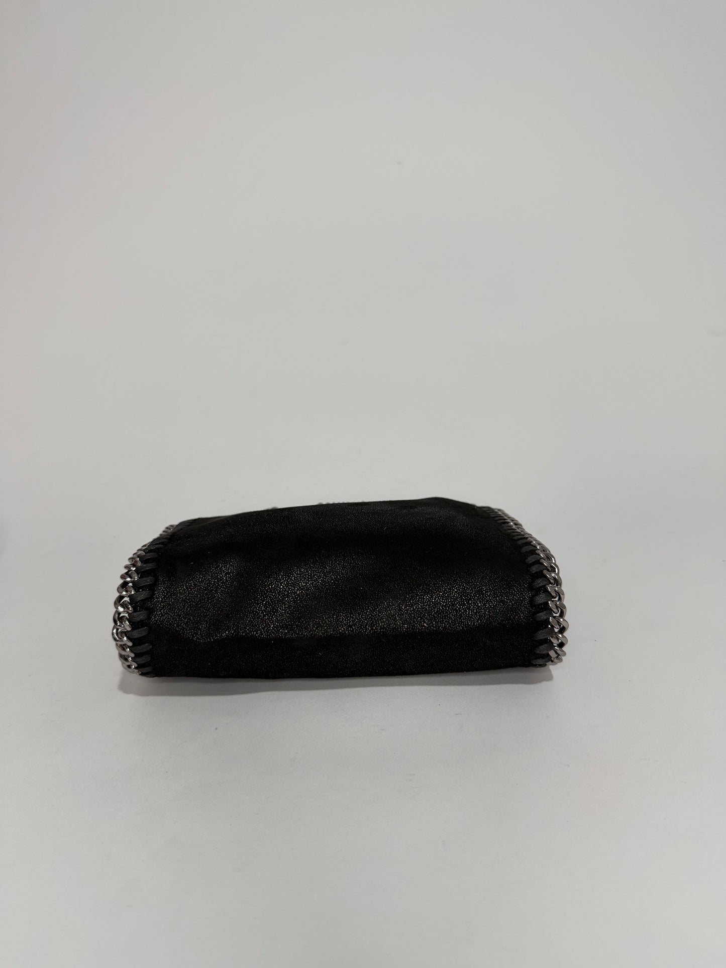 Stella McCartney Falabella Mini Tote Black Shaggy Deer Chain Bag Silver Hardware