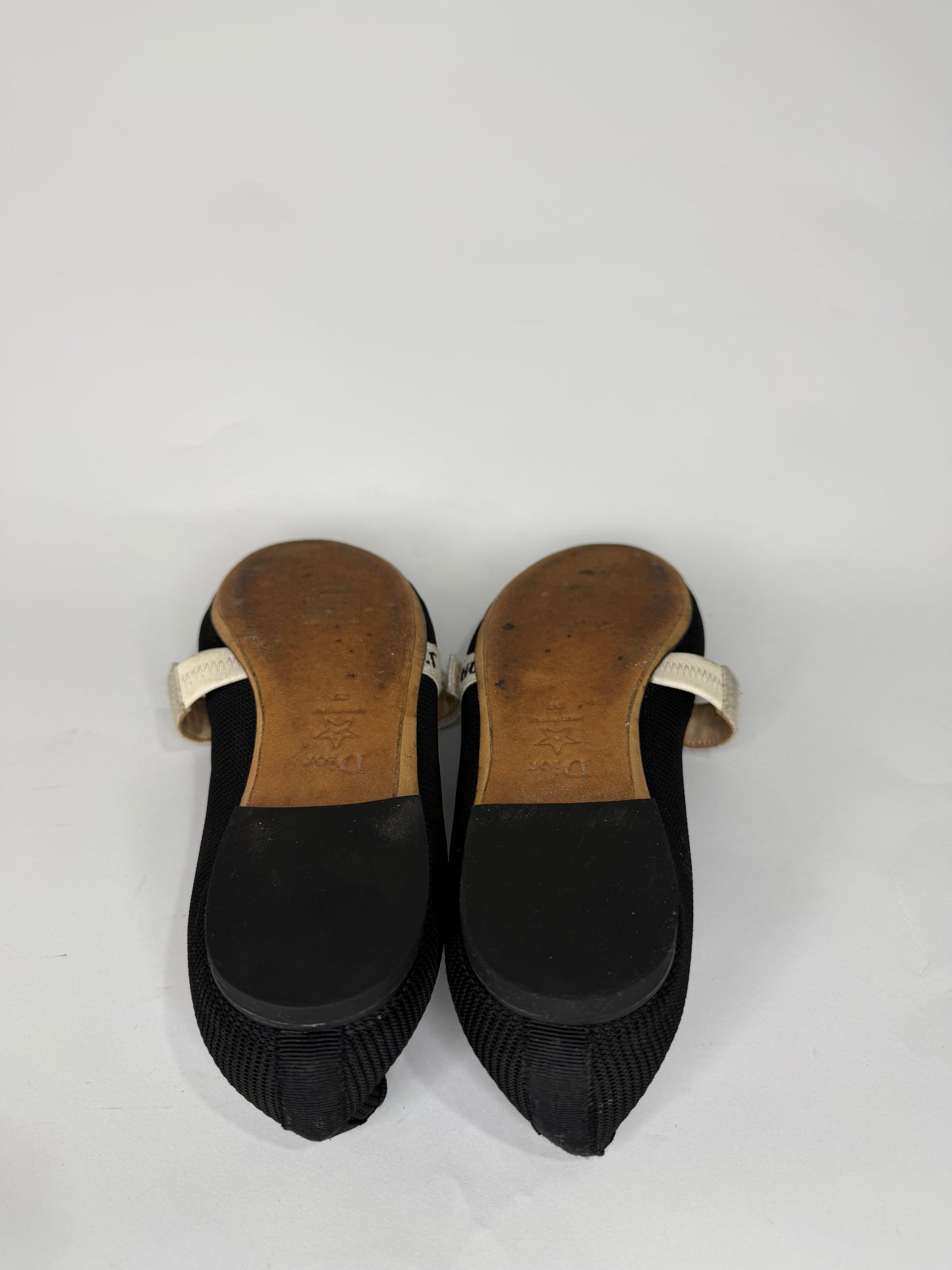 Dior Black Technical Fabric Miss J'Adior Ballerina Flats Size