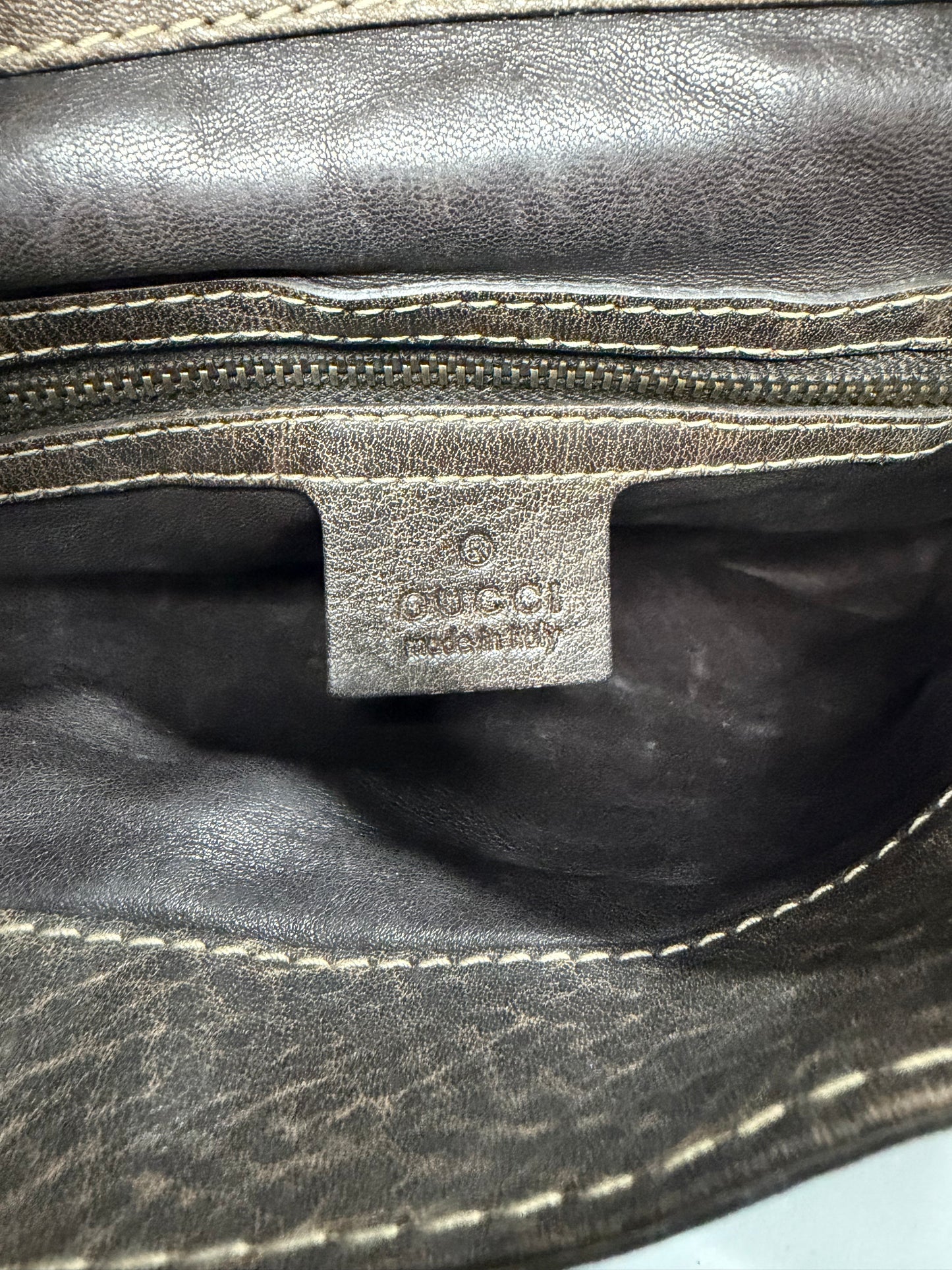 GUCCI
Dark Brown Porny hair Pelham Large Shoulder Bag