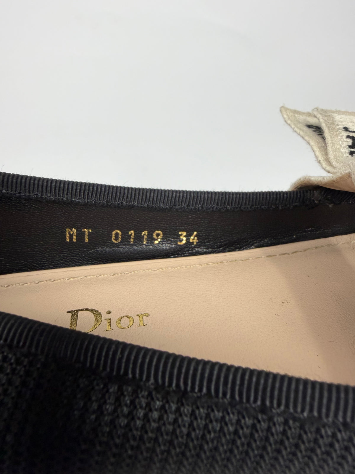 Dior Black Technical Fabric Miss J'Adior Ballerina Flats Size 34 EU