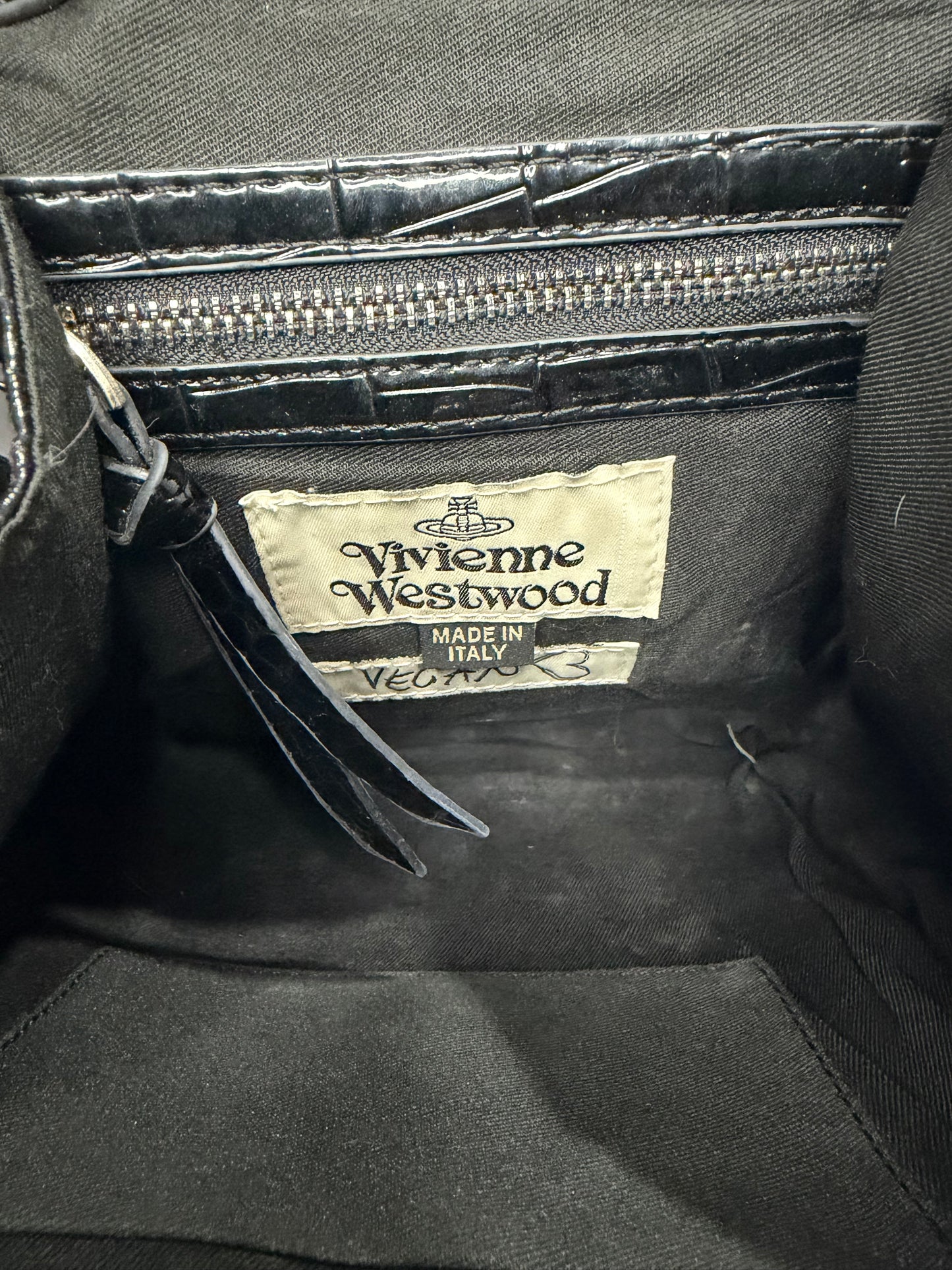 VIVIENNE WESTWOOD Orb-plaque Embossed Backpack In Black