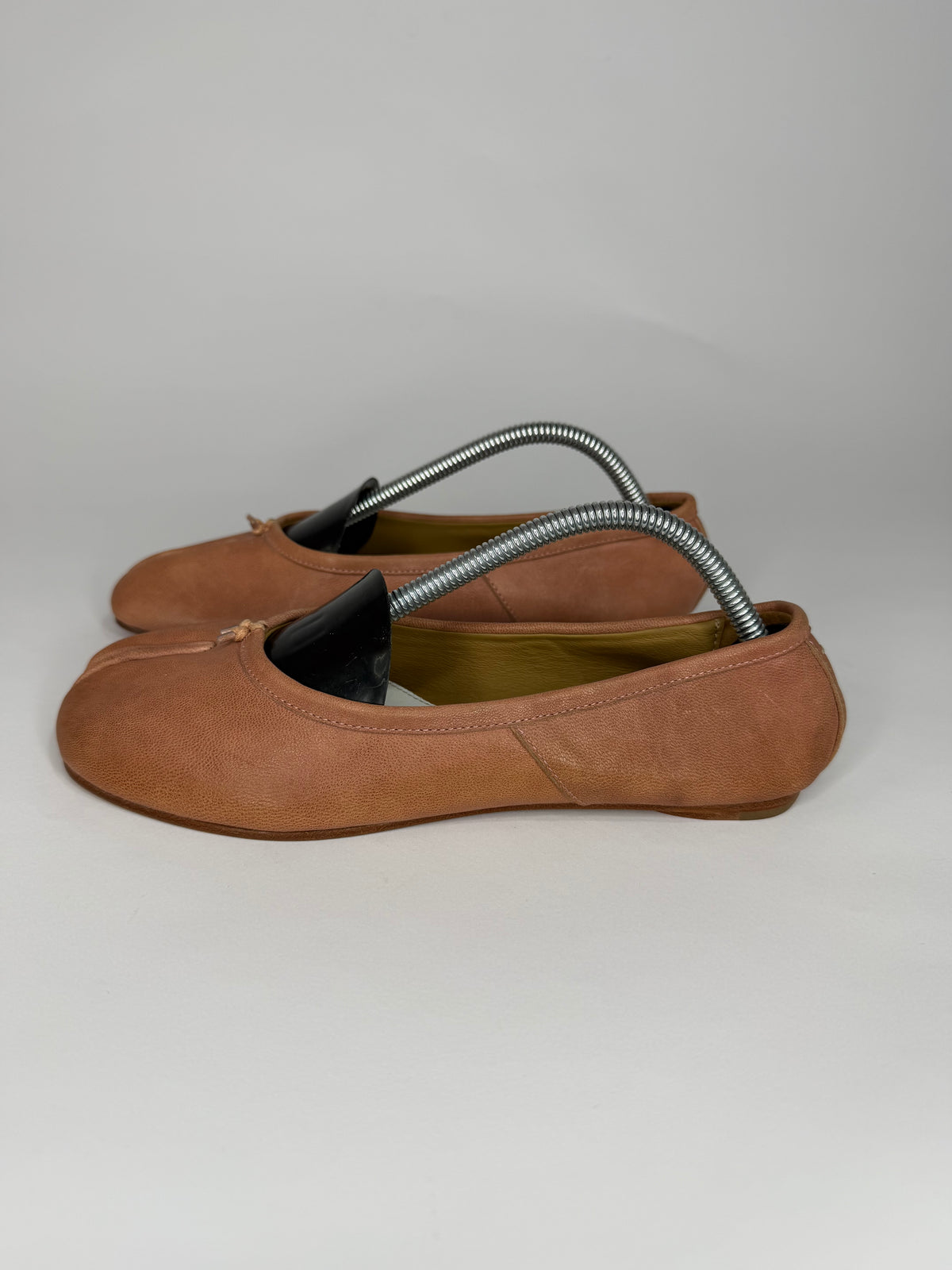 Maison Margiela Tabi Ballet Flats Brown Leather Split-Toe EU 36 / 6 US/ 3 UK