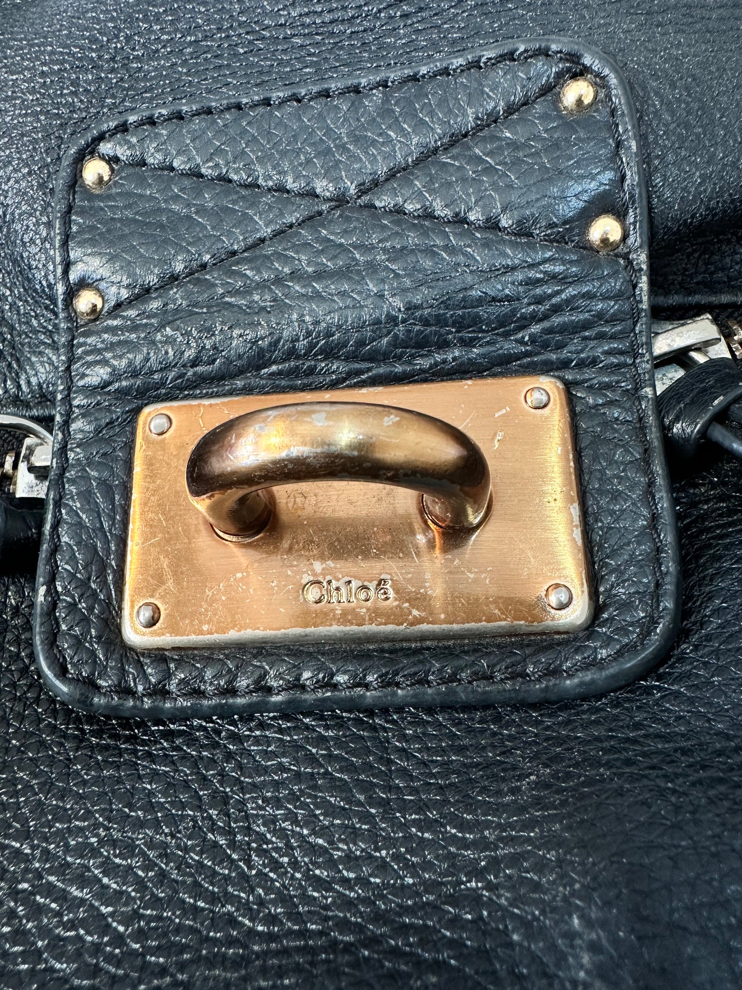 CHLOE
Moka Leather Large Paddington Satchel Bag