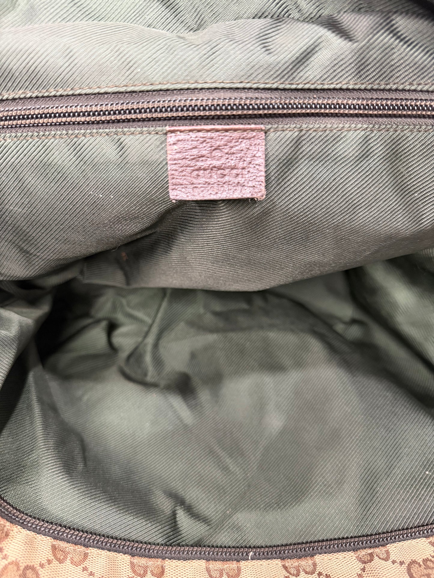 Gucci Beige/Brown GG Canvas and Leather Web Handle Tote