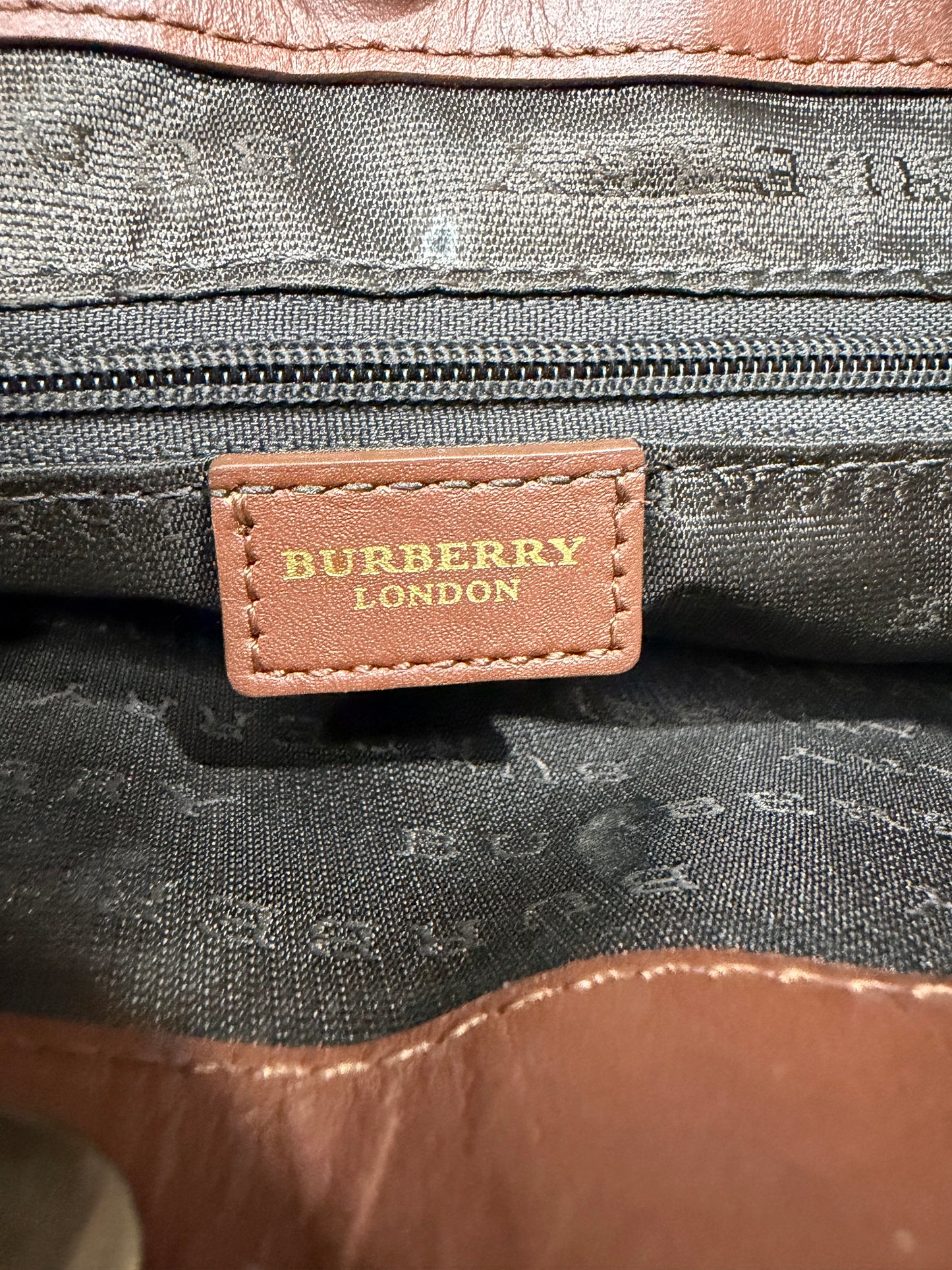 Vintage Burberry Nova Check Shoulder Bag – Beige Plaid Leather Trim Hobo Bag