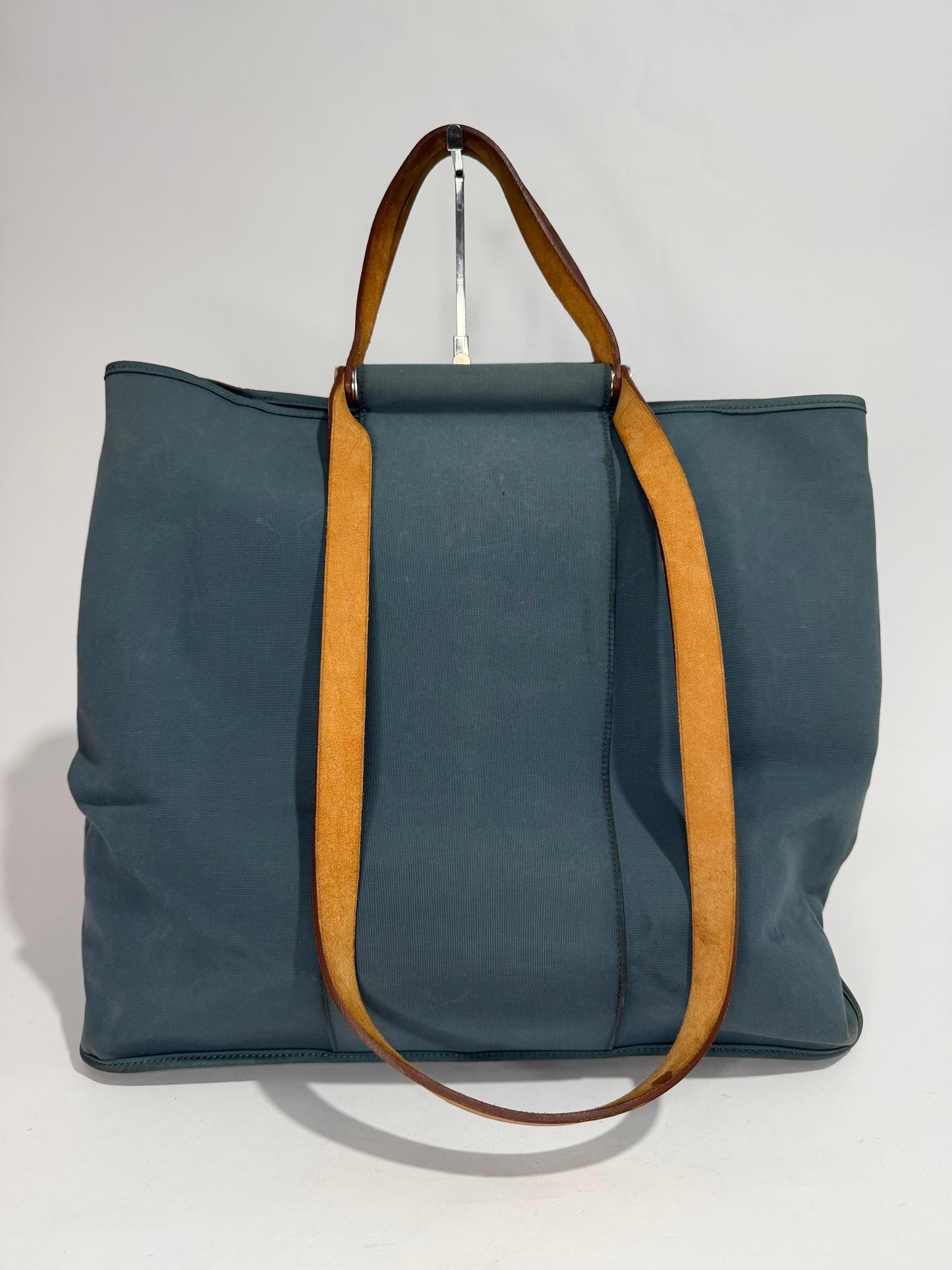 Hermes Light Blue Toile Canvas Cabag Elan Tote