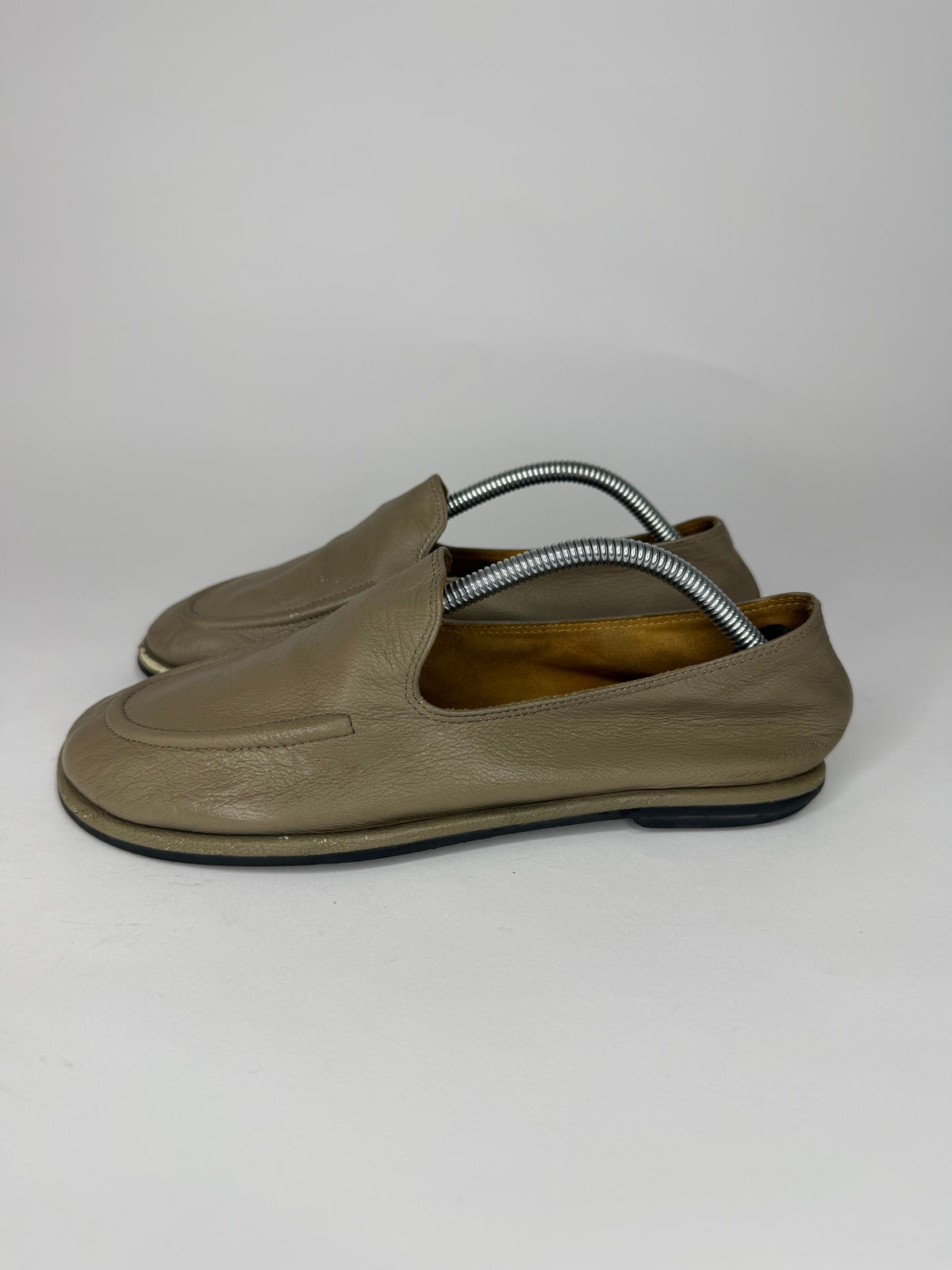 The Row Grey Leather Canal Loafers Size 36 EU/ 6 US / 3 UK
