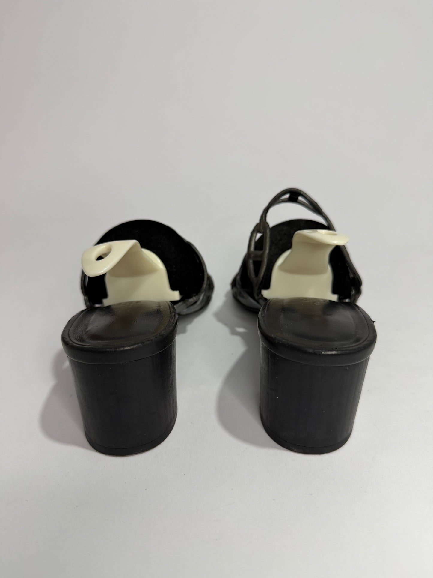 Hermes Silver Leather Tandem Slide Sandals Size 36.5 EU