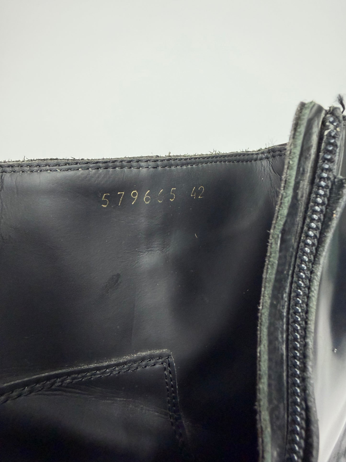 Balenciaga Black Rim BB Zipped Boots Size 42 EU