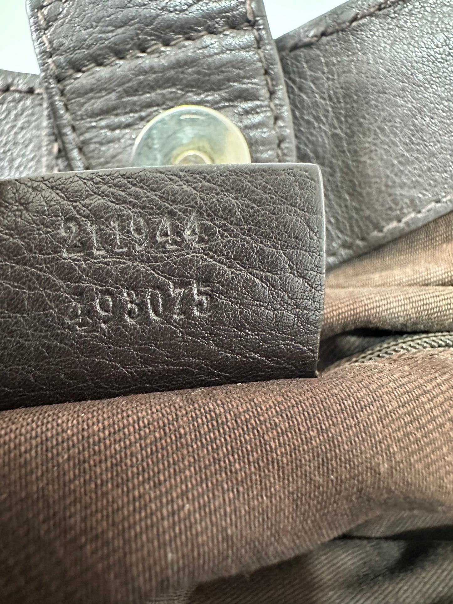 GUCCI Monogram Medium Sukey Shoulder Bag Brown