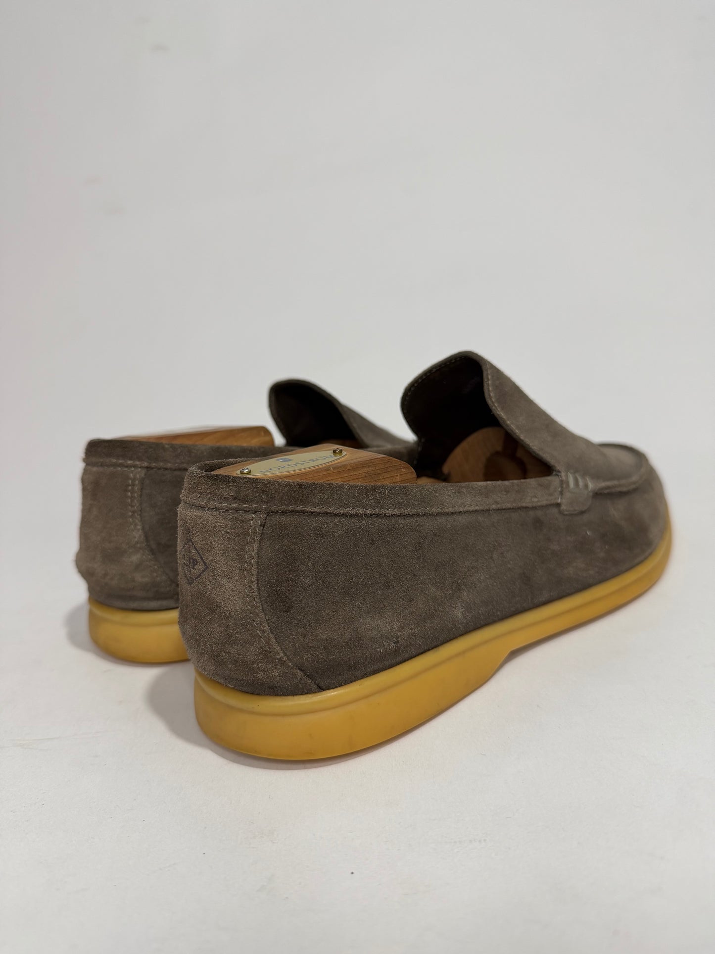 Loro Piana Brown Suede Summer Walk Loafers Size 44 EU