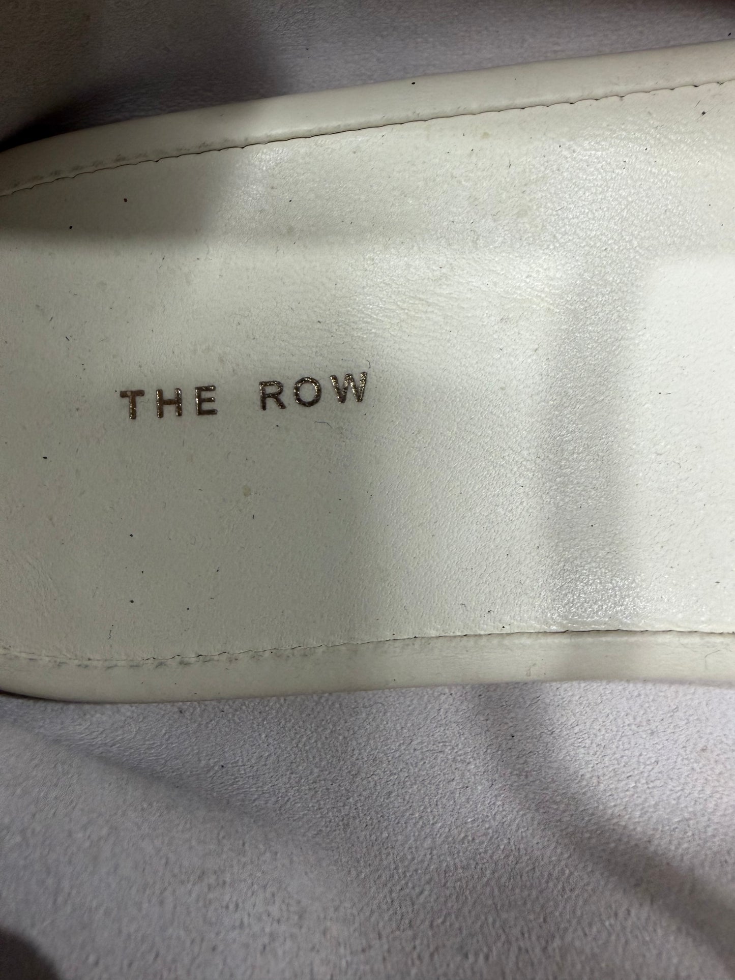 The Row Off White Leather Elastic Ballet Flats Size 40 EU/ 10 US