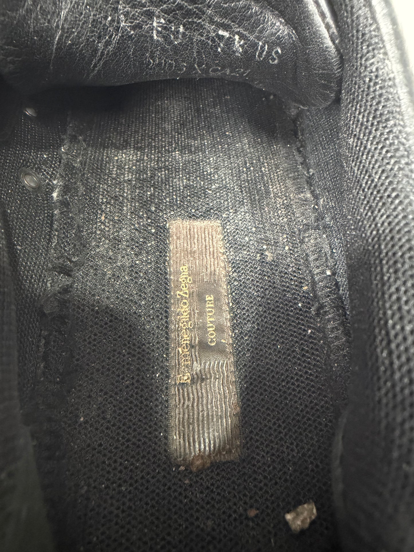 Ermenegildo Zegna Black Leather Triple Stitch Slip On Sneakers Size 6.5 UK/ 7.5 US