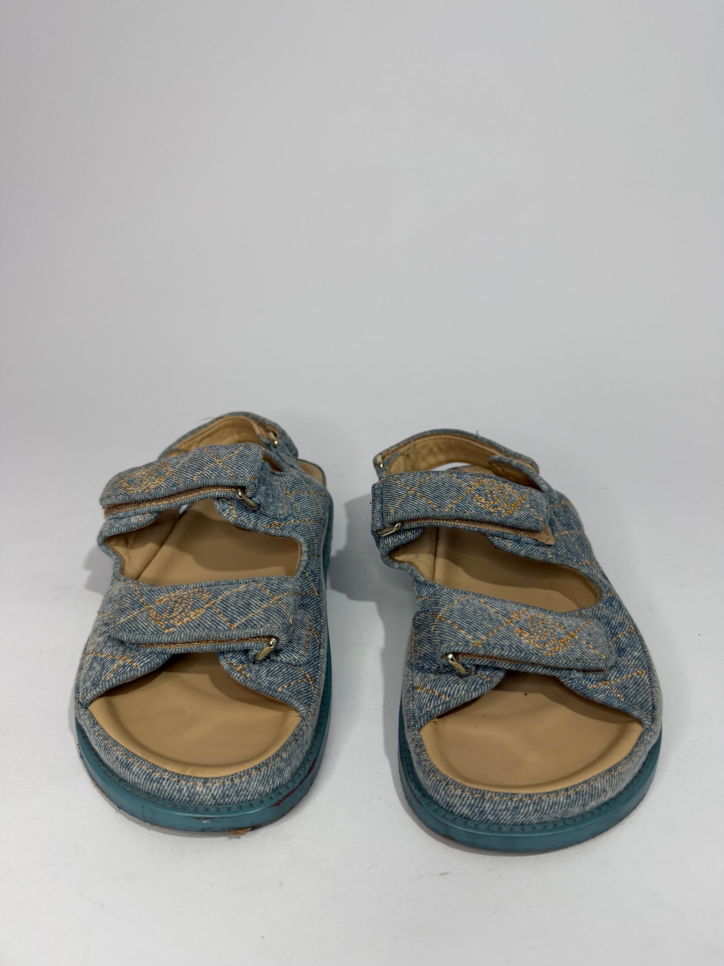 CHANEL
Denim Quilted Dad Sandals Size 36 EU/ 6 US / 3 UK