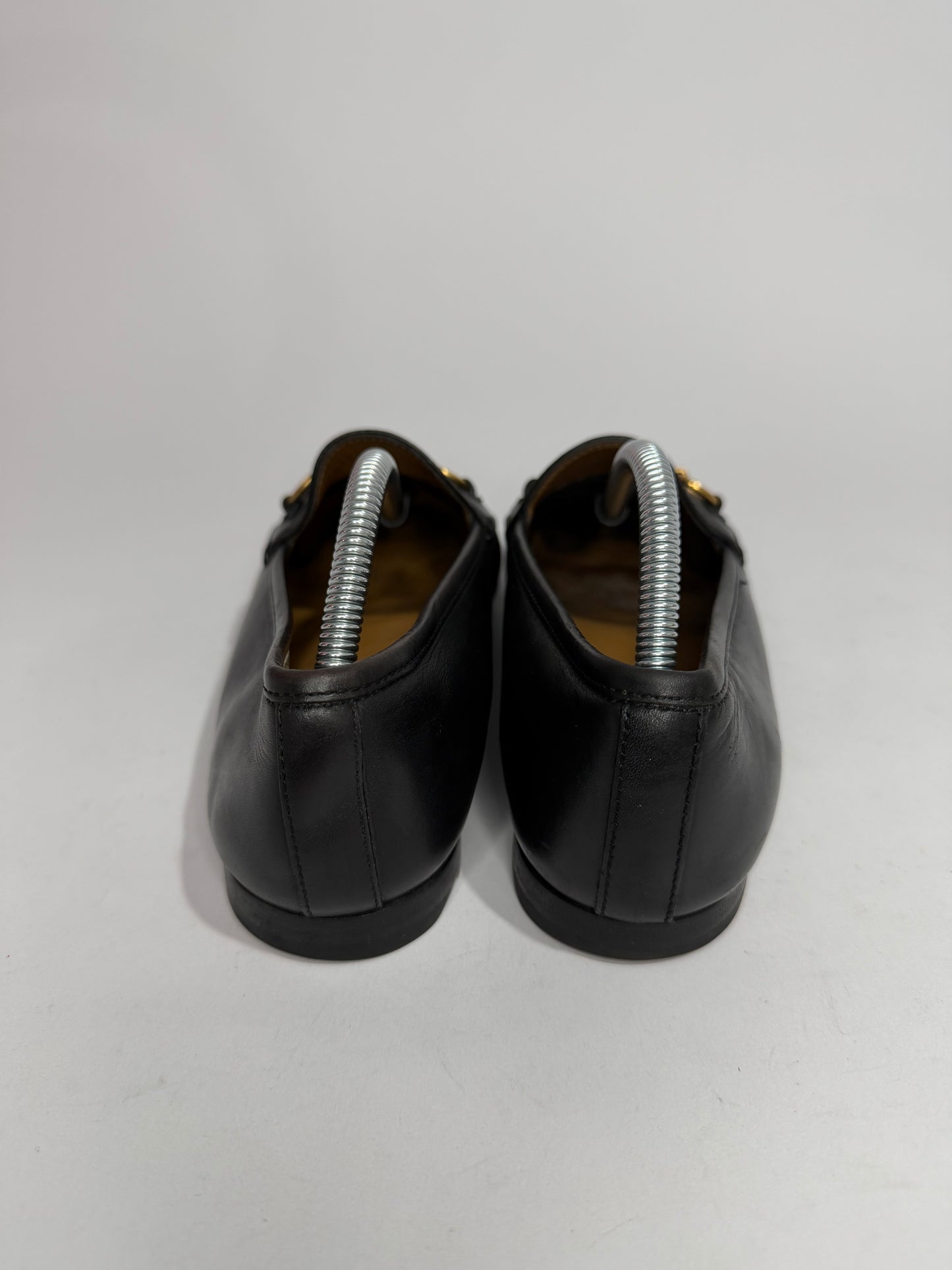 Gucci Black Leather Jordaan Loafers Size 37 EU/7 US/ 4 UK