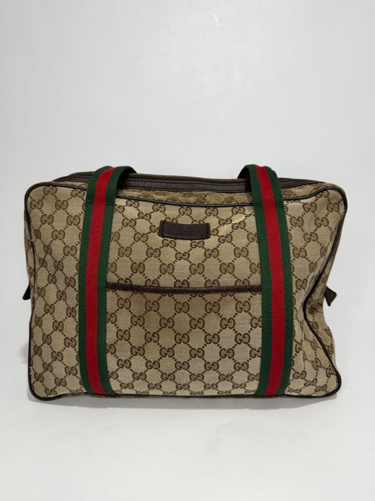 Gucci
GG Canvas Web Medium Carry-On Duffle Bag