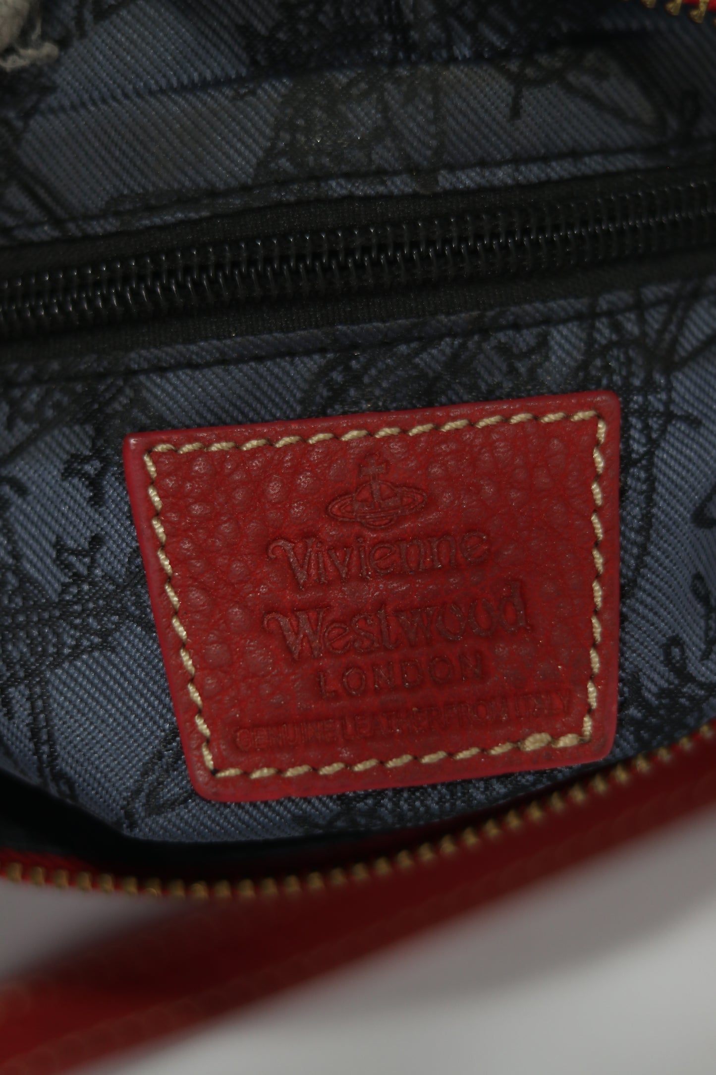 Vivienne Westwood Red Leather Crossbody Bag