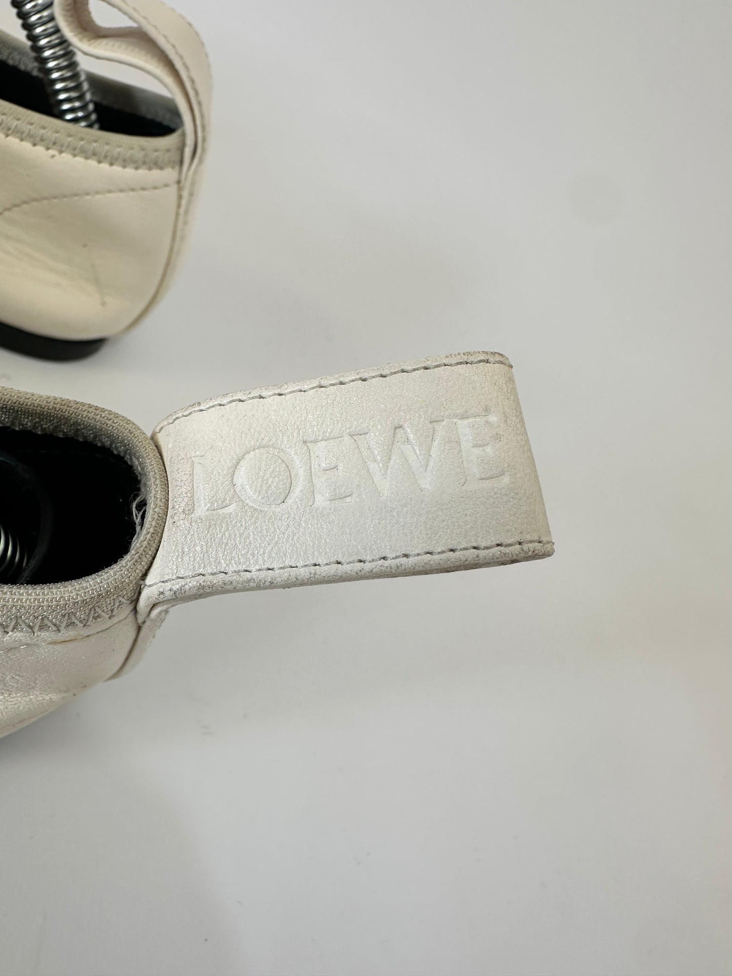 Loewe White Anagram Soft Derbys Size 36 EU