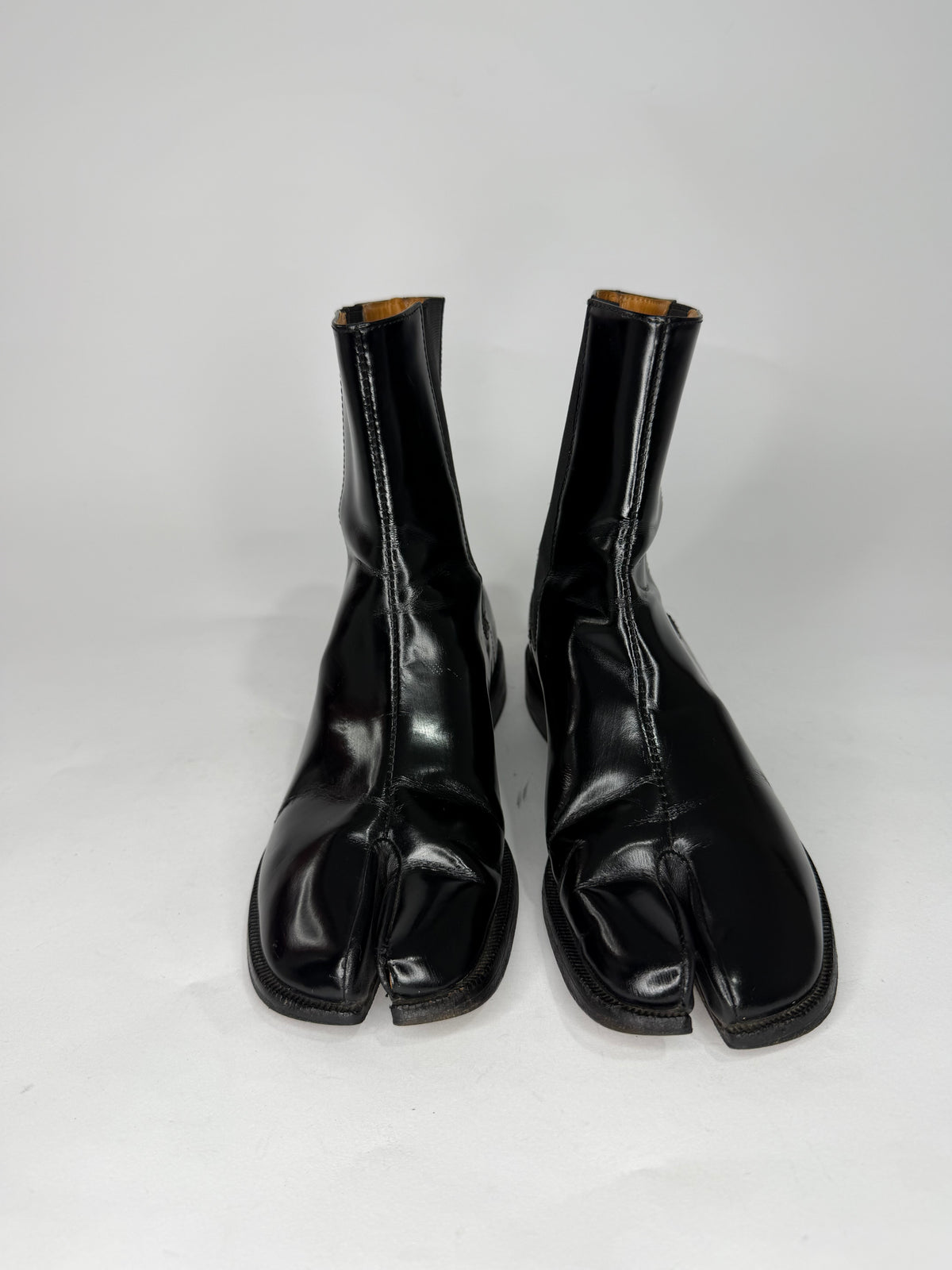 MAISON MARTIN MARGEILA Patent Leather Ankle Chelsea Boots Size 36 EU/ 6 US
