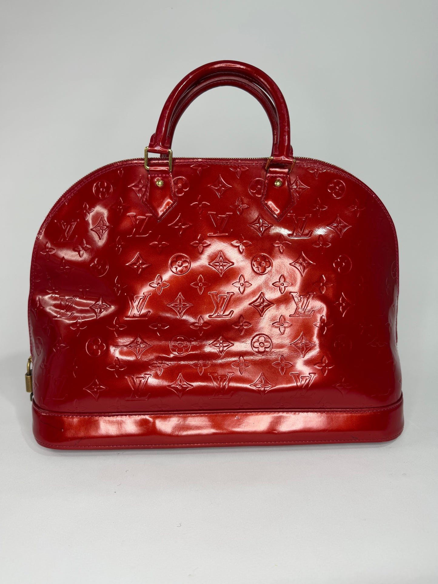 Louis Vuitton Pomme D’amour Monogram Vernis Alma GM Bag