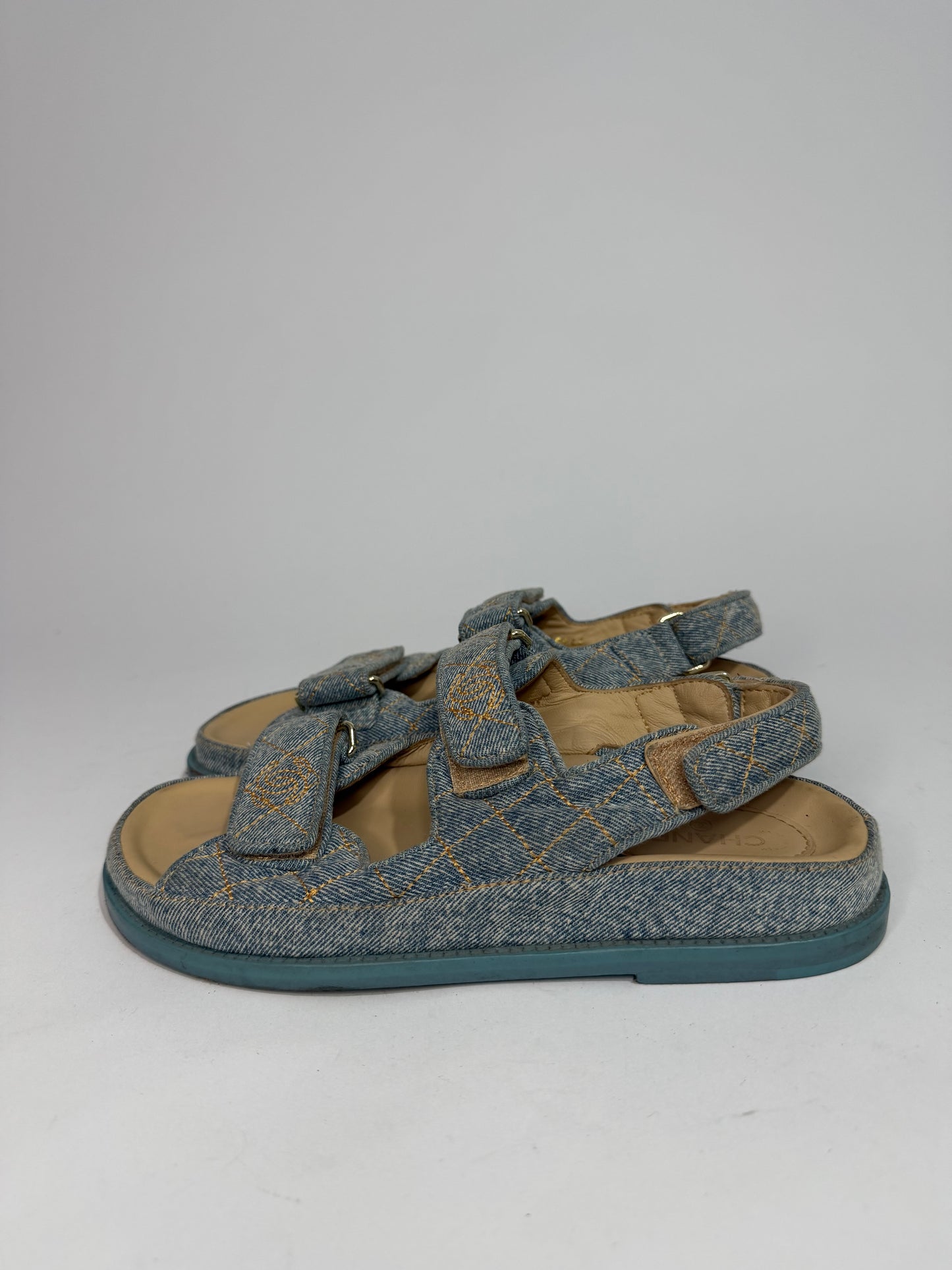 CHANEL
Denim Quilted Dad Sandals Size 36 EU/ 6 US / 3 UK