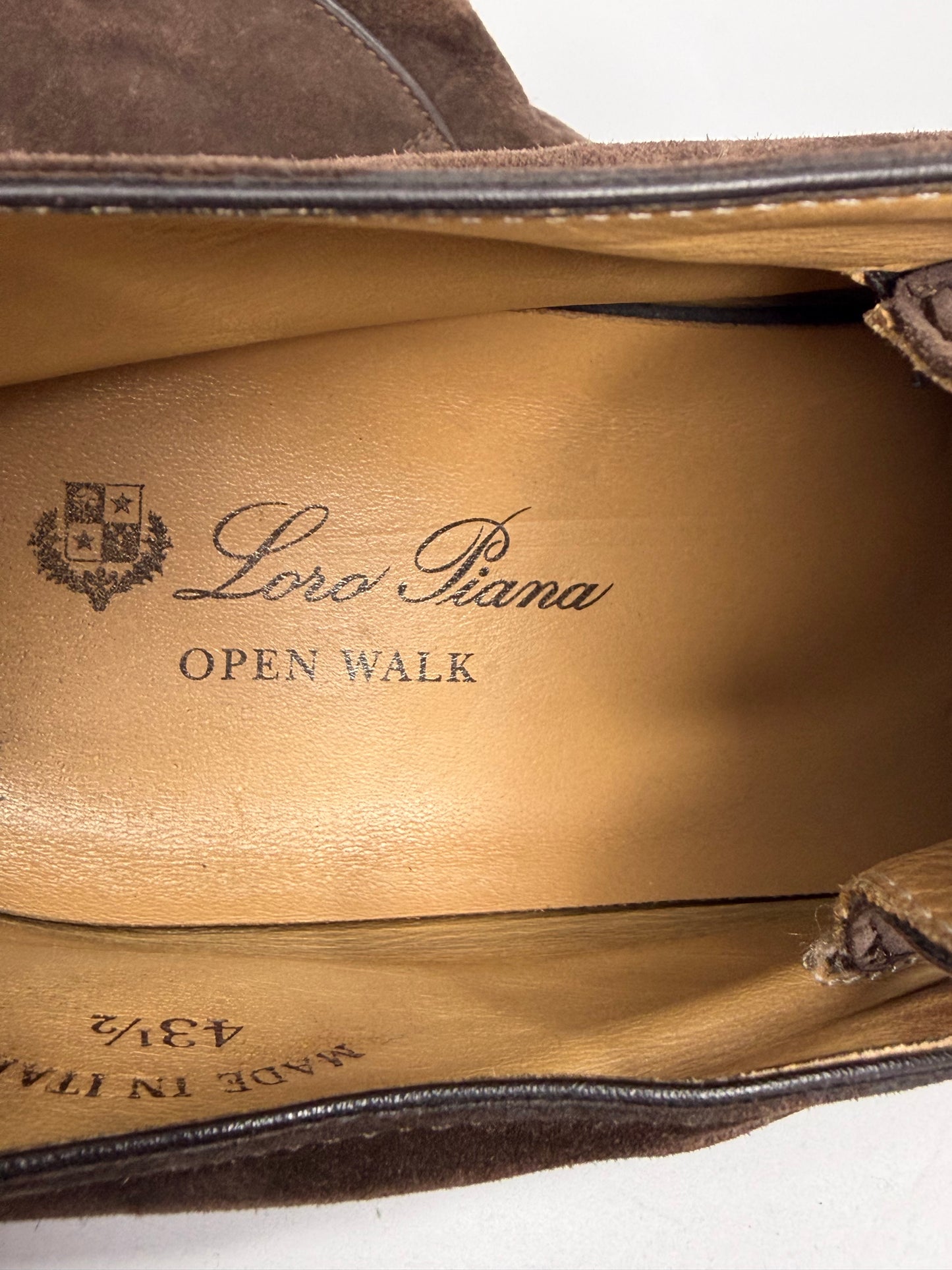 Loro Piana Open Walk Dark Brown Suede Ankle Length Boots