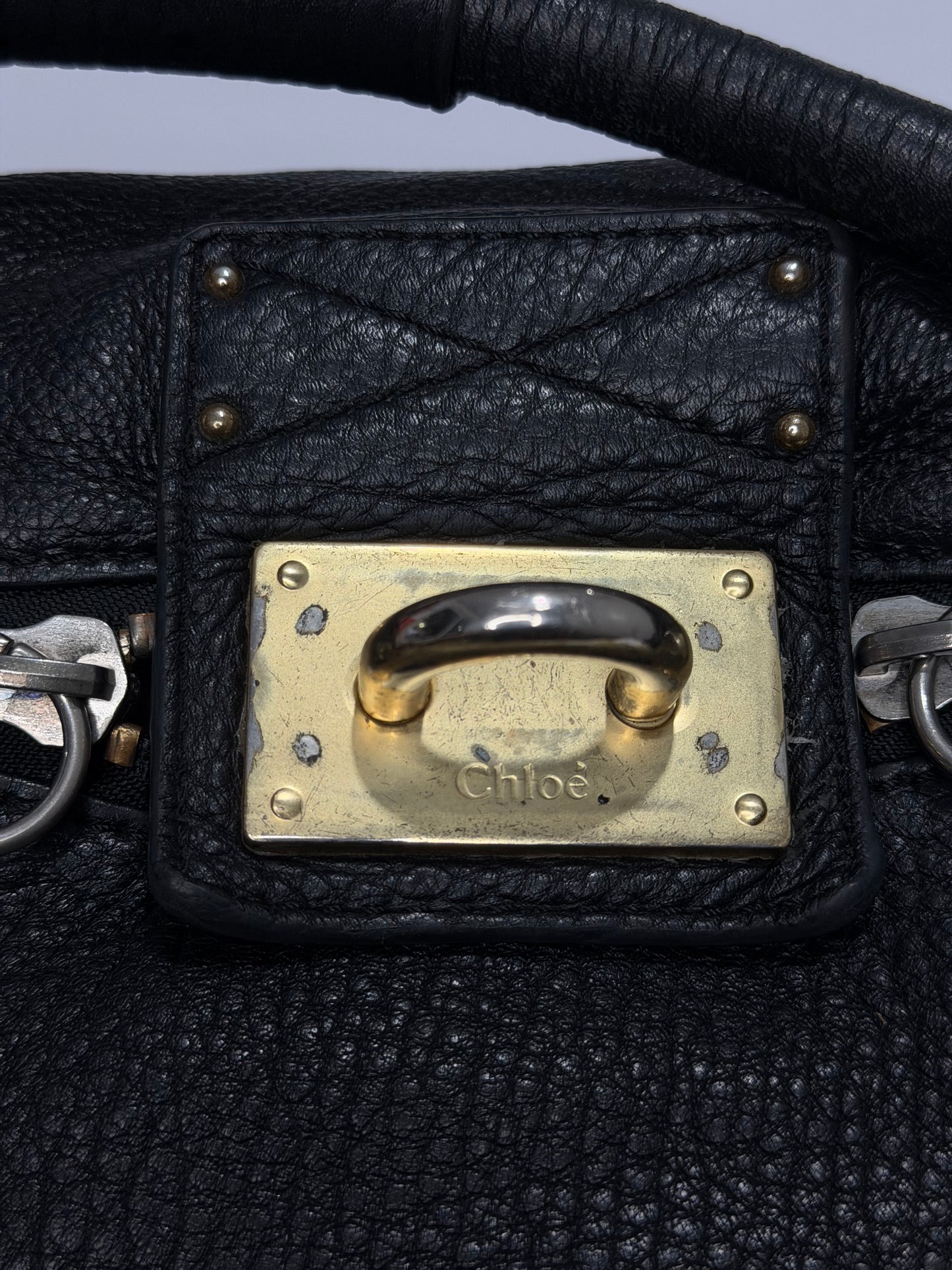 CHLOE Moka Leather Large Paddington Satchel Bag