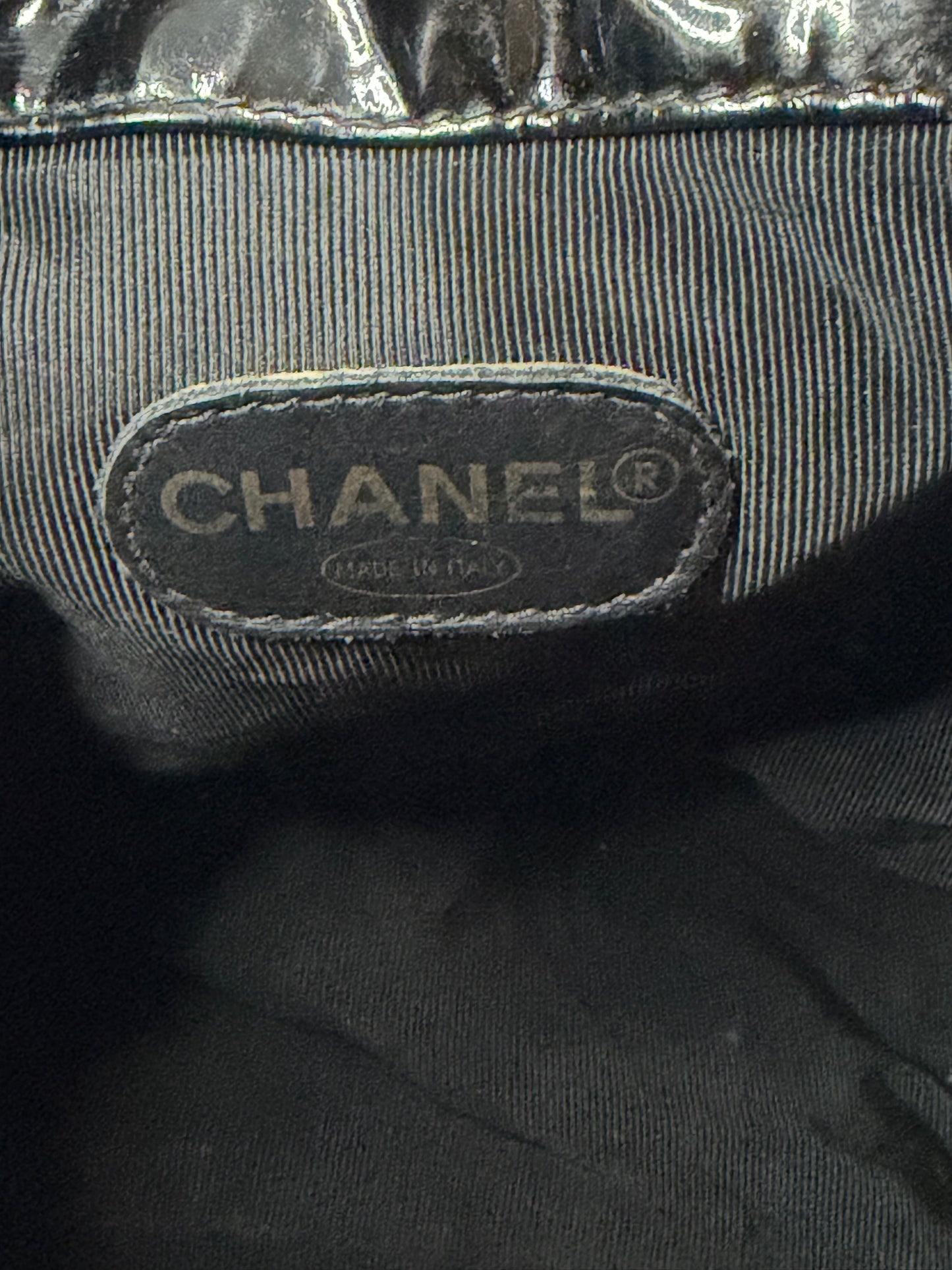 Vintage Chanel CC Patent Bucket Bag