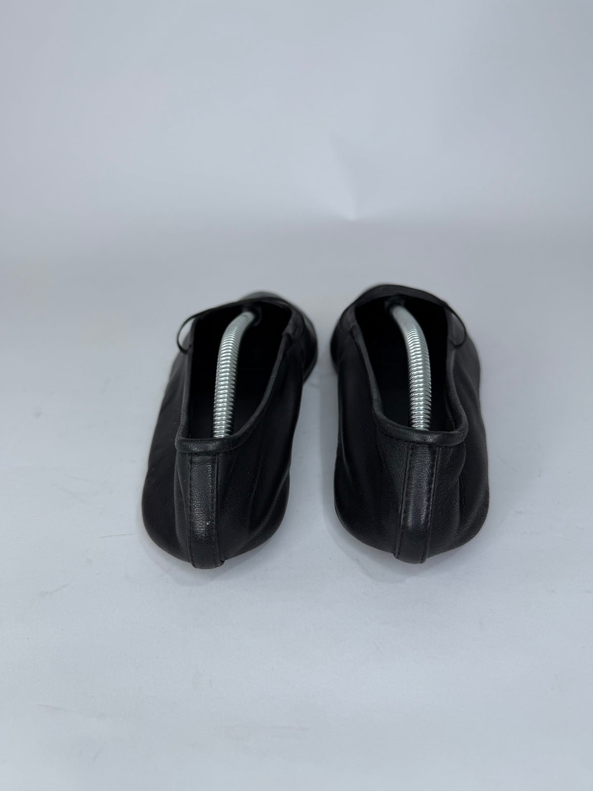 The Row Black Leather Elastic Ballet Flats Size 38 EU/ 8 US