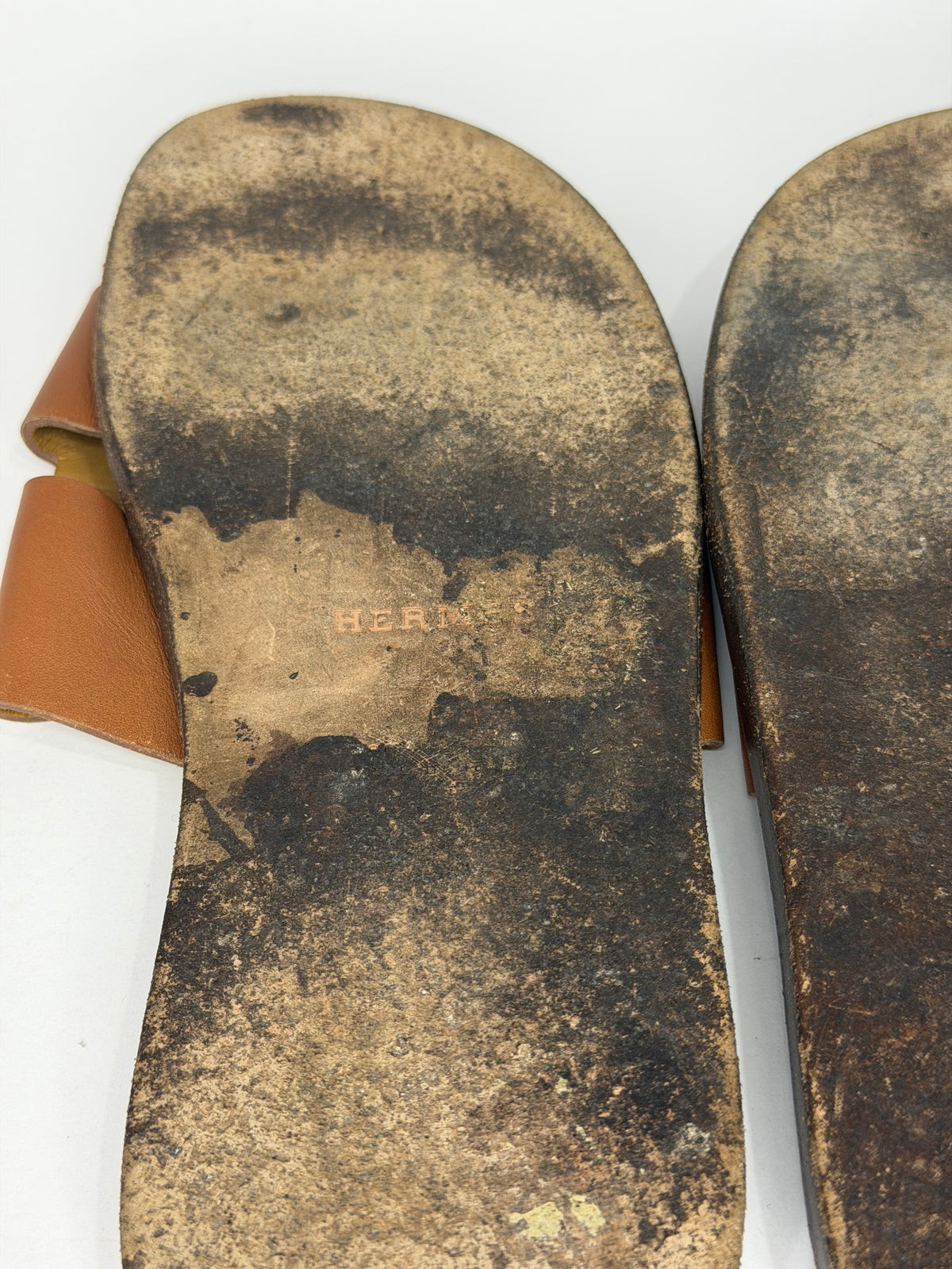 Hermes Brown Izmir Leather sandal Size 45 EU/ 12 US/ 11 UK